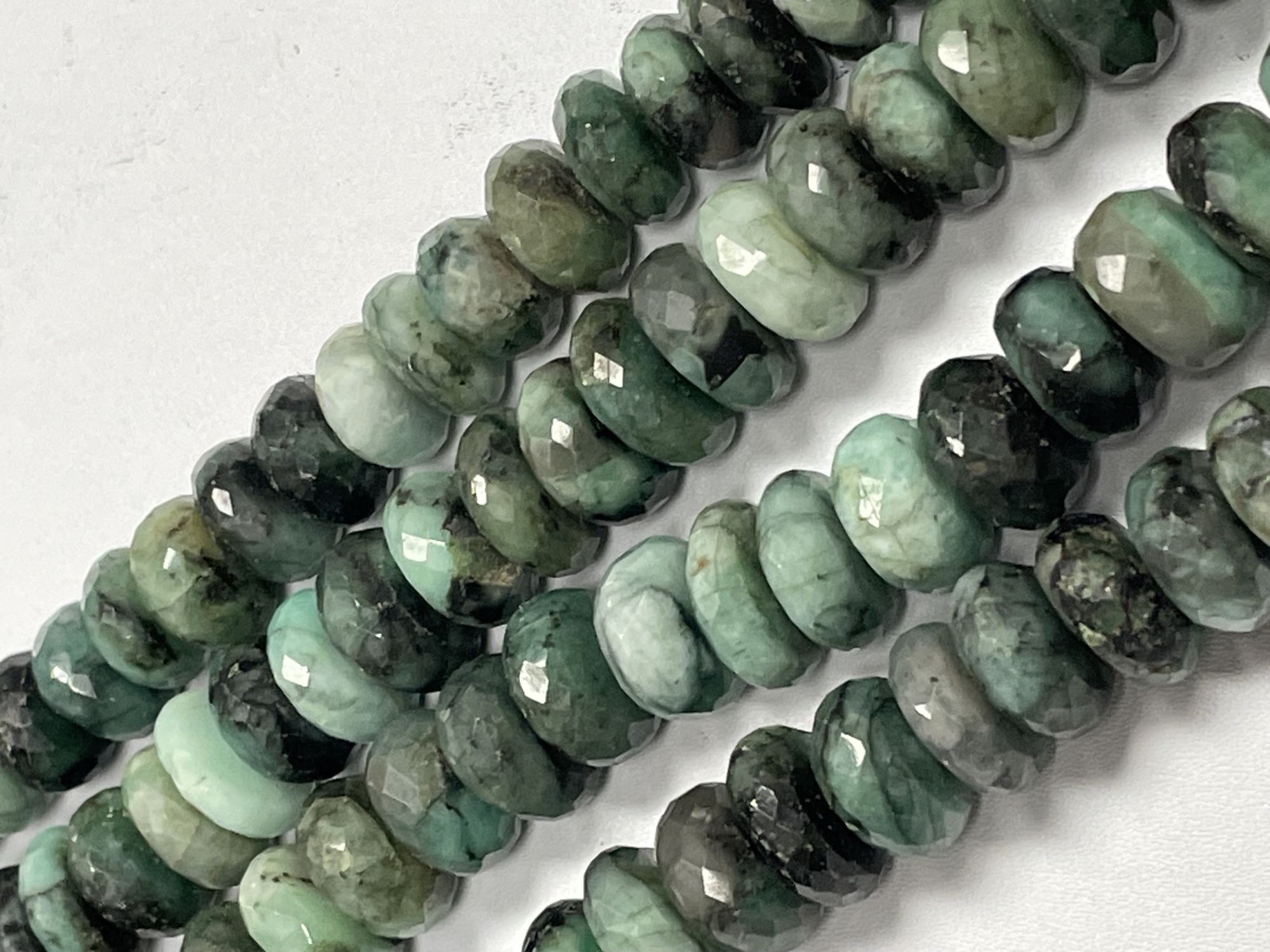 Emerald Rondelle Faceted