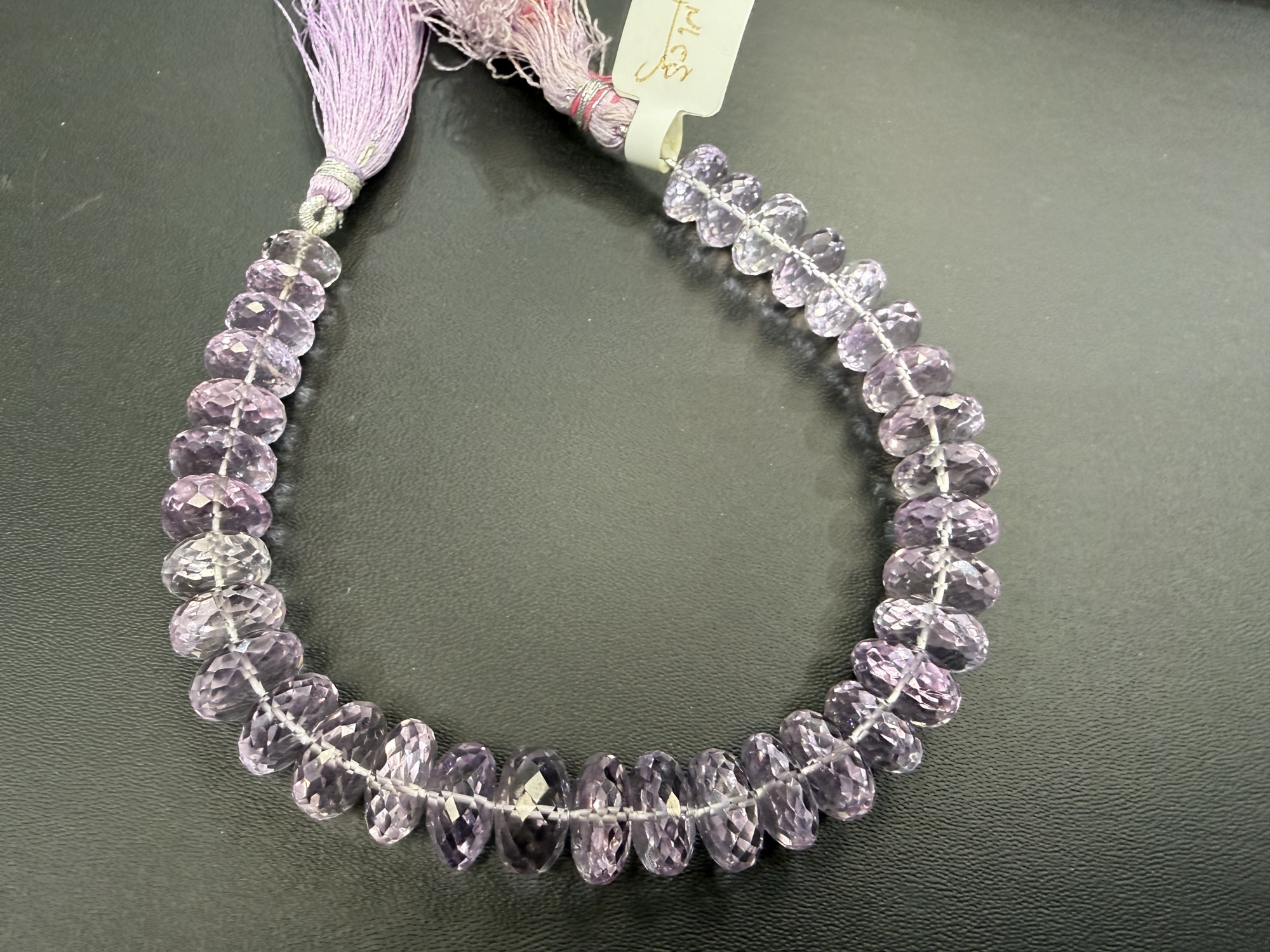 Pink Amethyst Rondelle Faceted