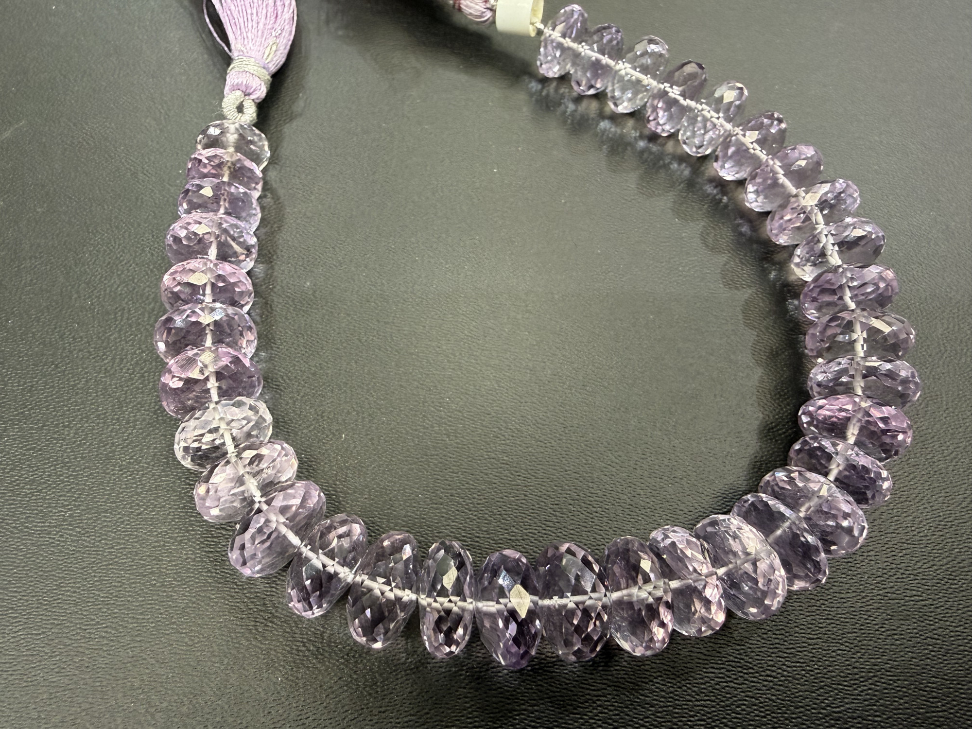 Pink Amethyst Rondelle Faceted