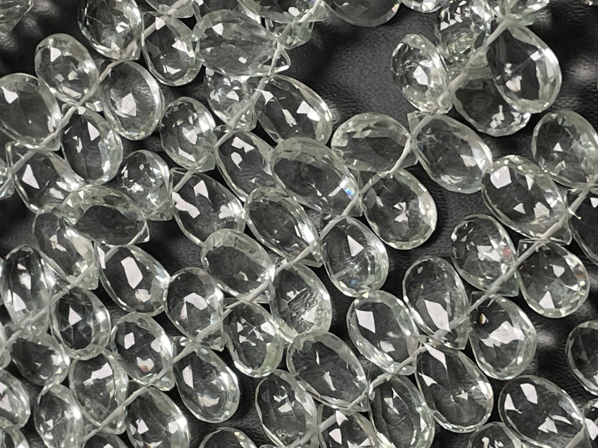 Green Amethyst Pear Faceted