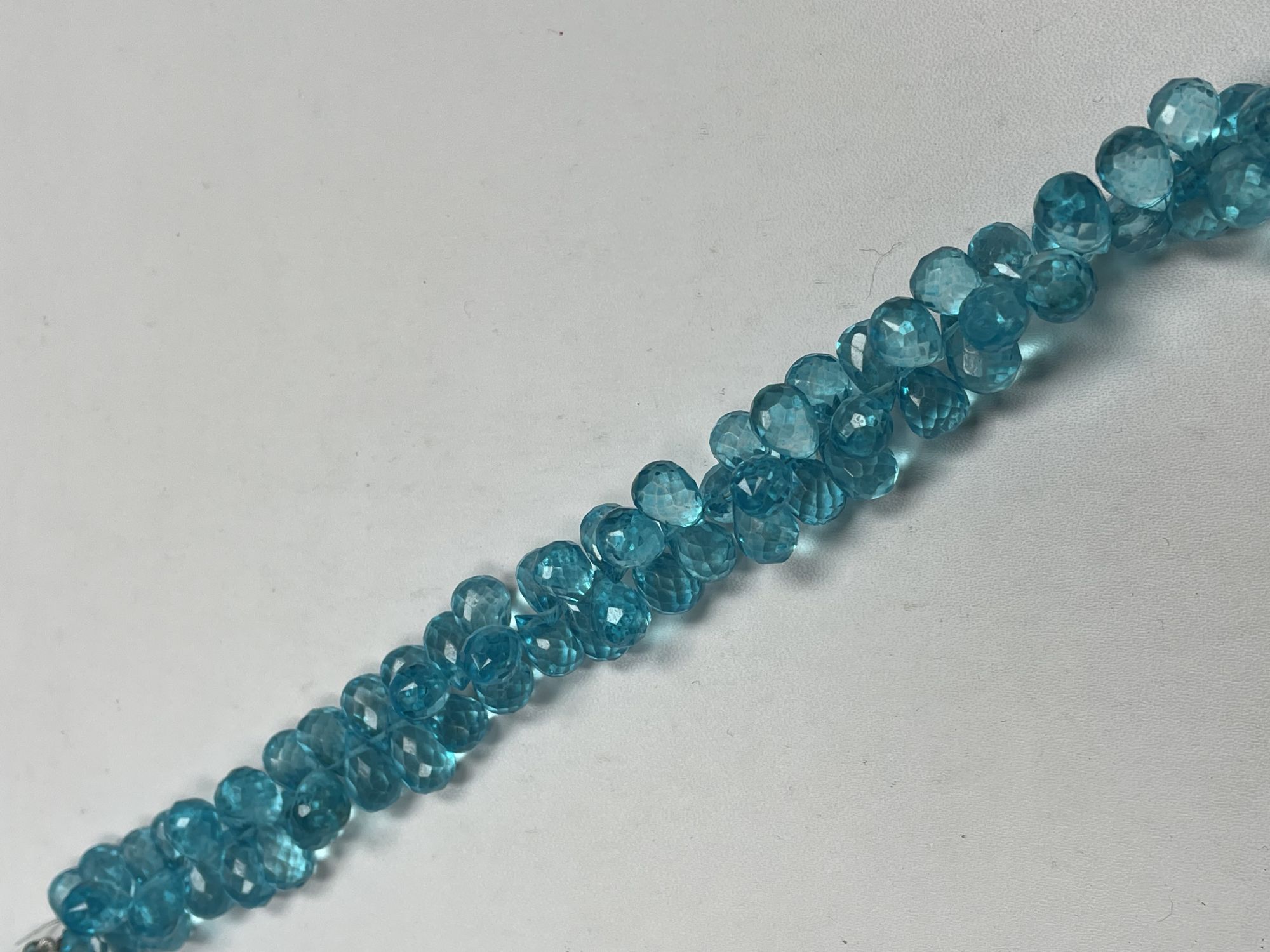 Blue Hydro Quartz Drop Faceted