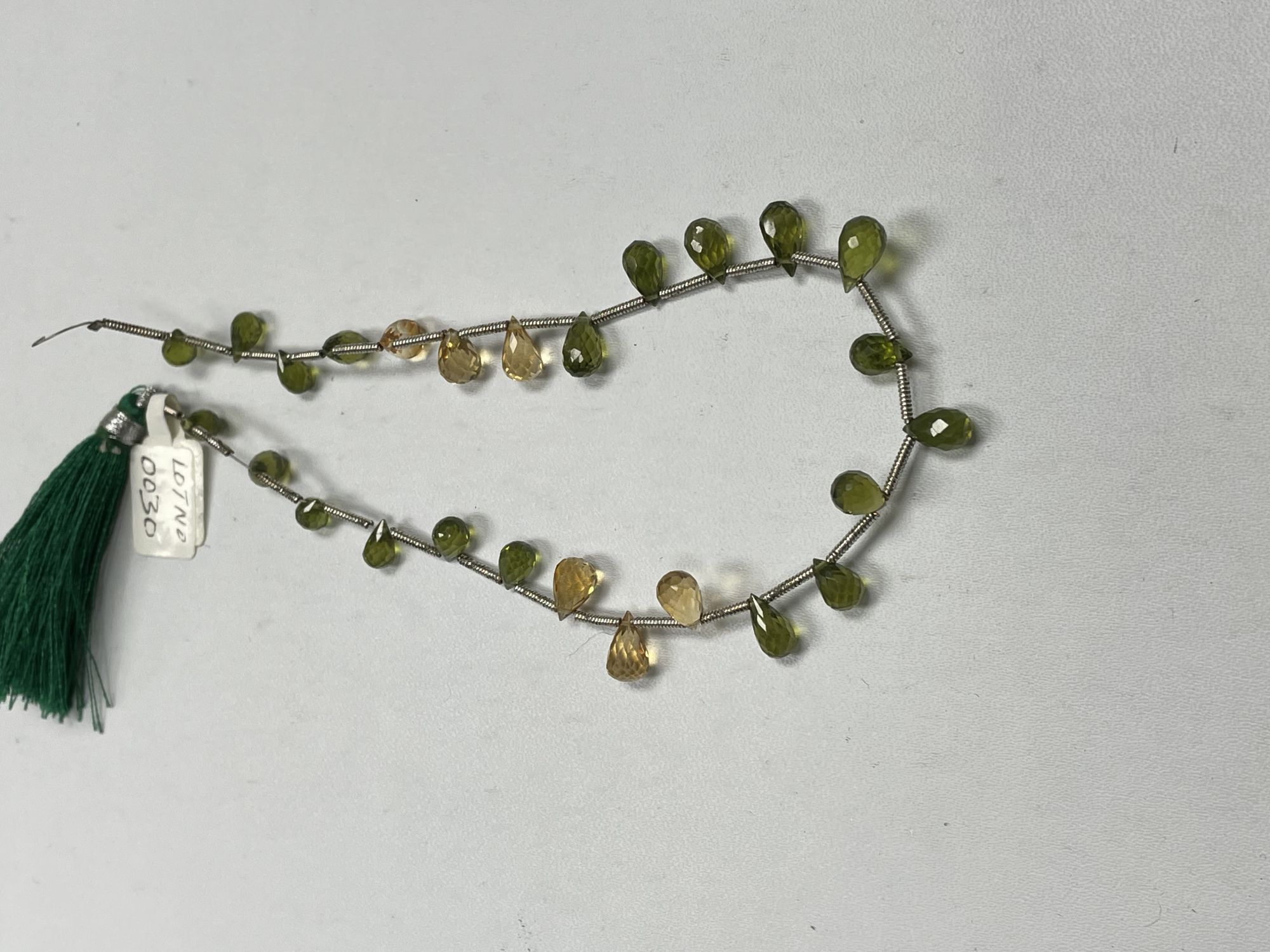 Peridot Citrine Drop Faceted