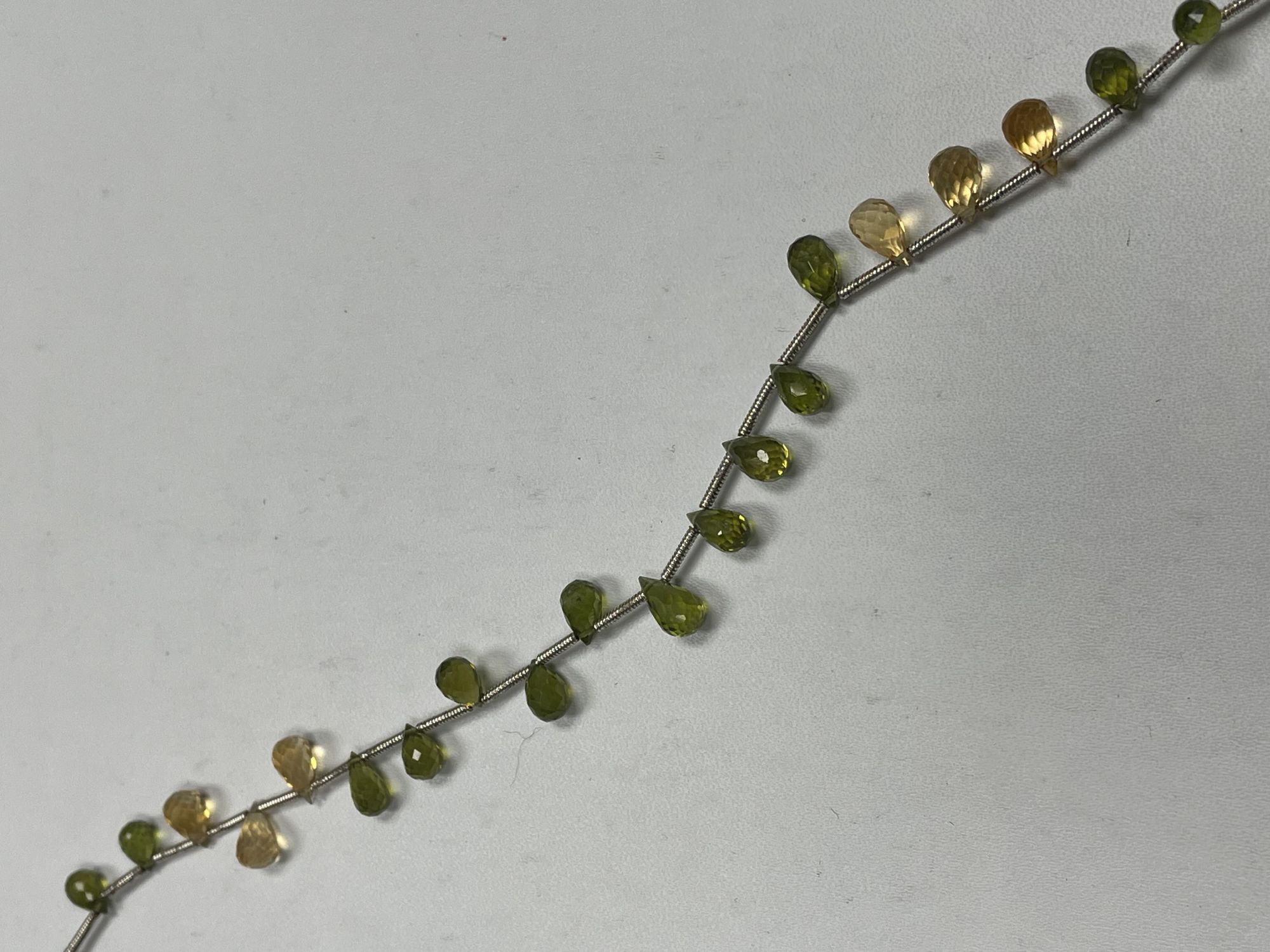 Peridot Citrine Drop Faceted