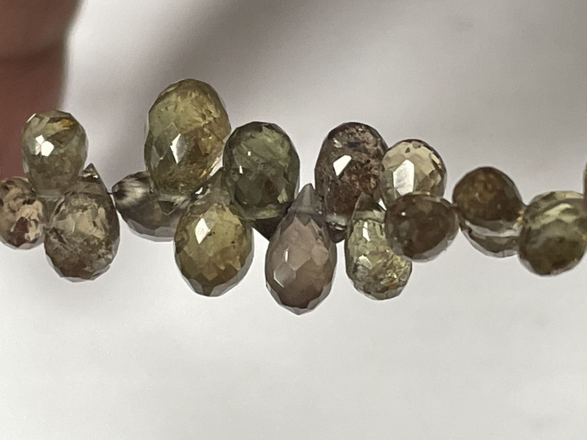 Color Change Garnet Drop Faceted