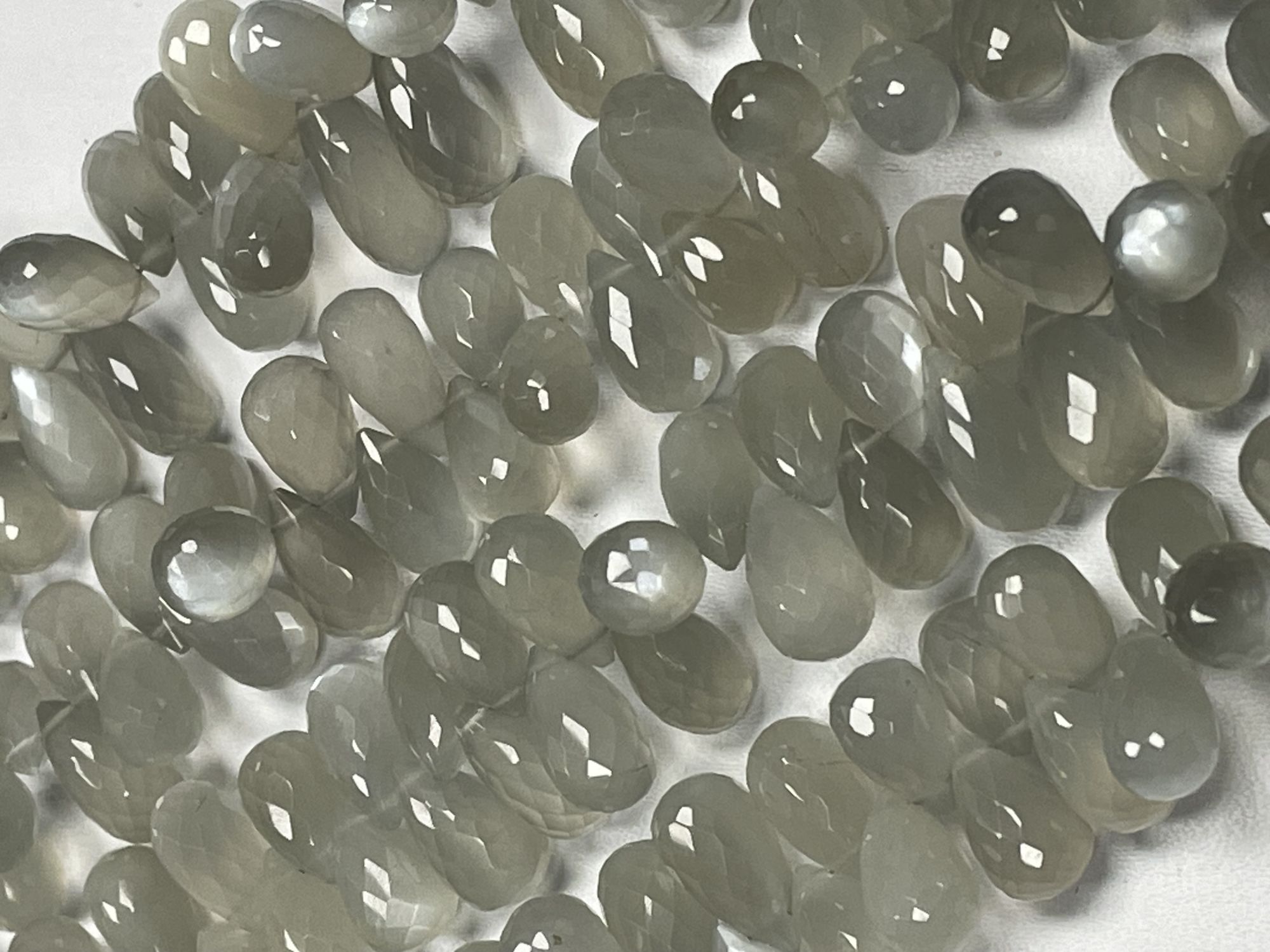 Moonstone Drop Faceted Ceylone