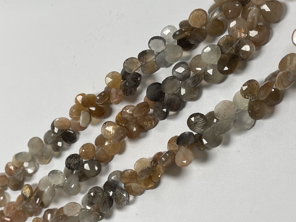 Multi Goldshire Moonstone Heart Faceted