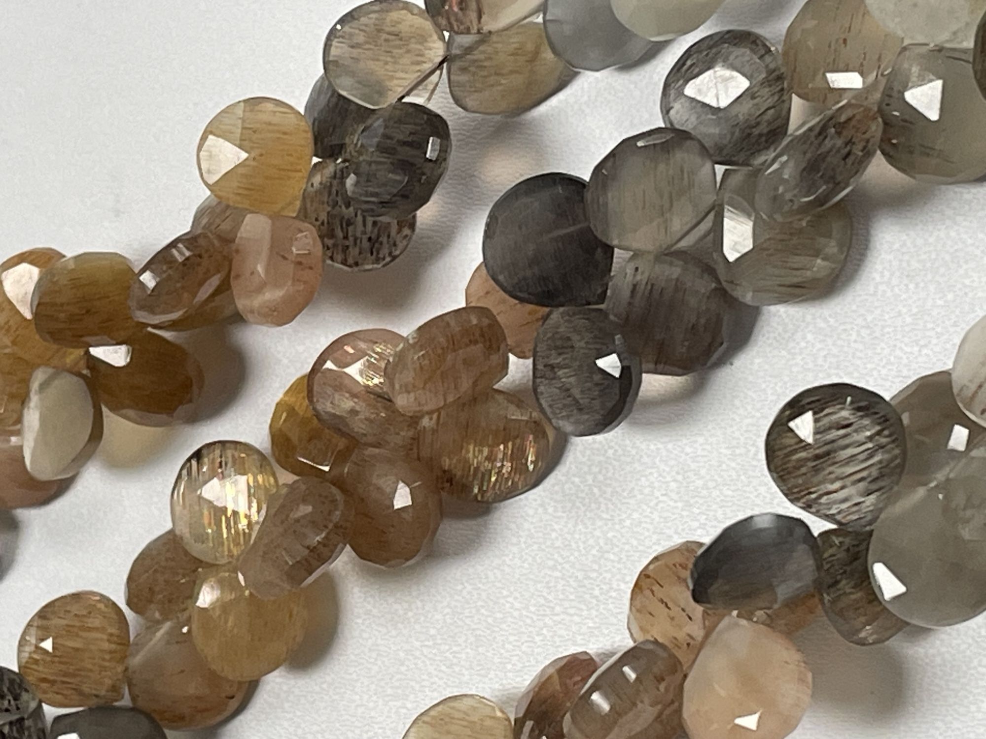 Multi Goldshire Moonstone Heart Faceted