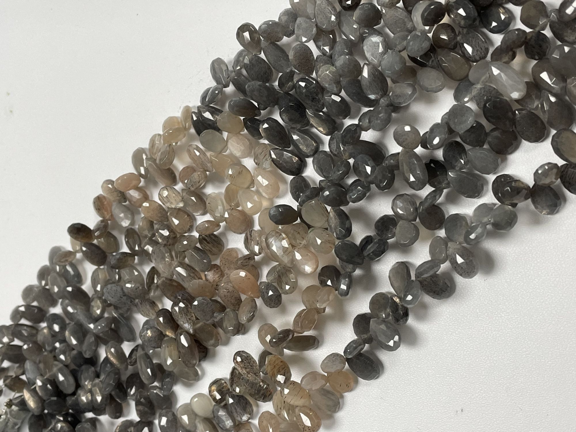 Multi Goldshine Moonstone Pear Faceted