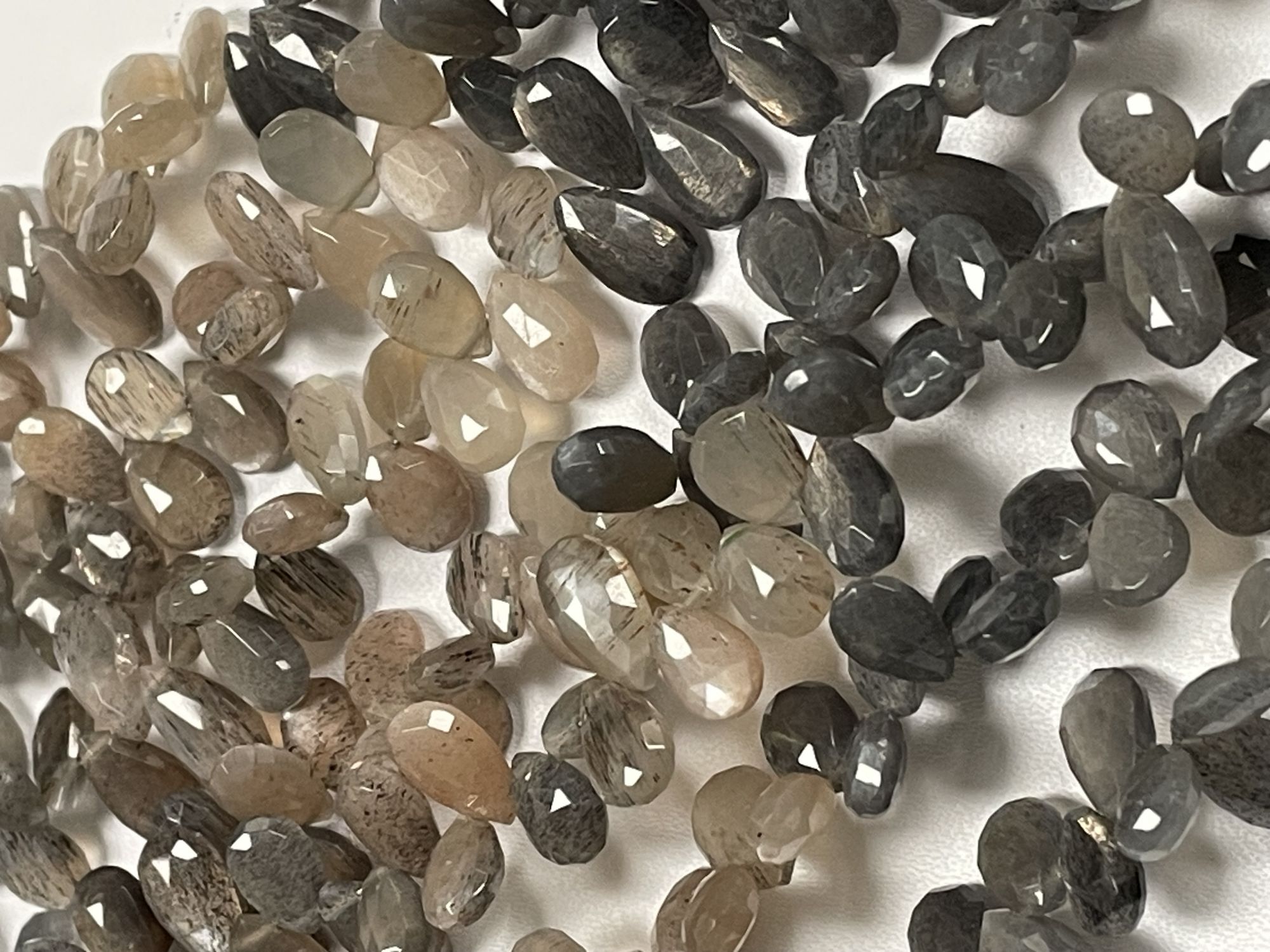 Multi Goldshine Moonstone Pear Faceted