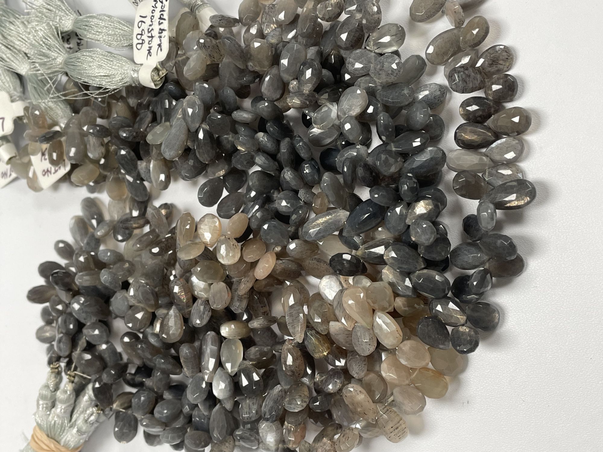 Multi Goldshine Moonstone Pear Faceted