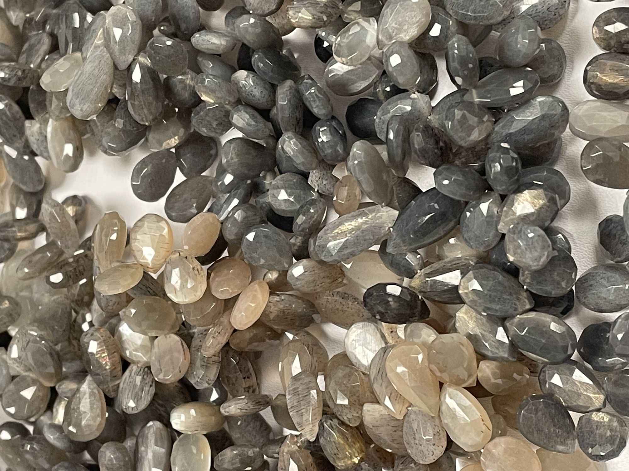Multi Goldshine Moonstone Pear Faceted