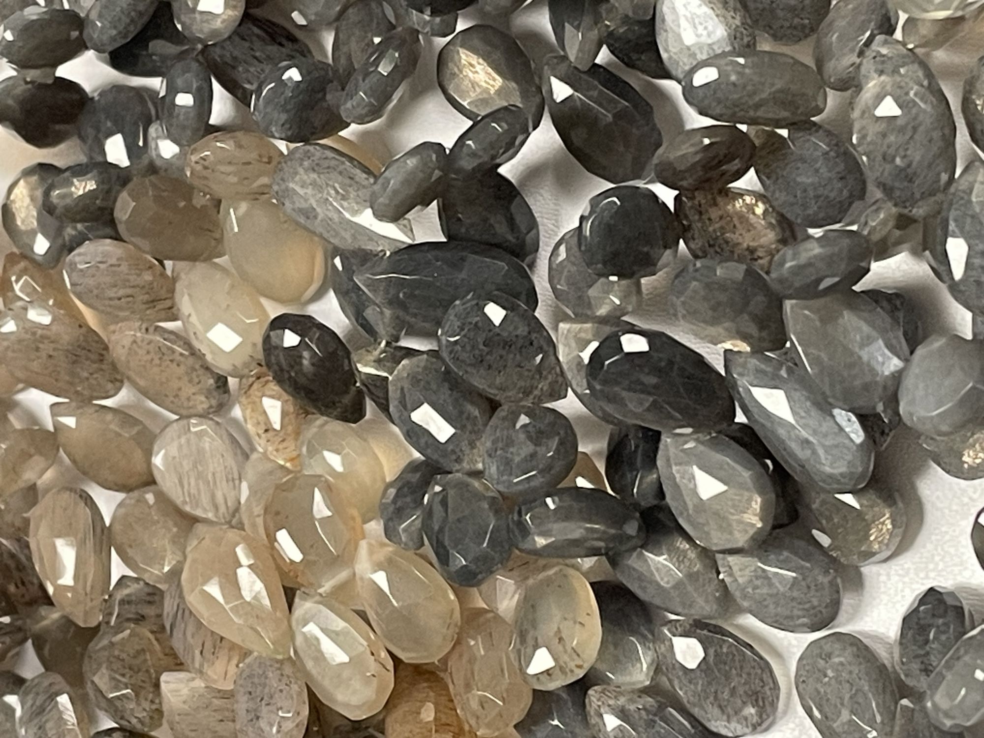 Multi Goldshine Moonstone Pear Faceted