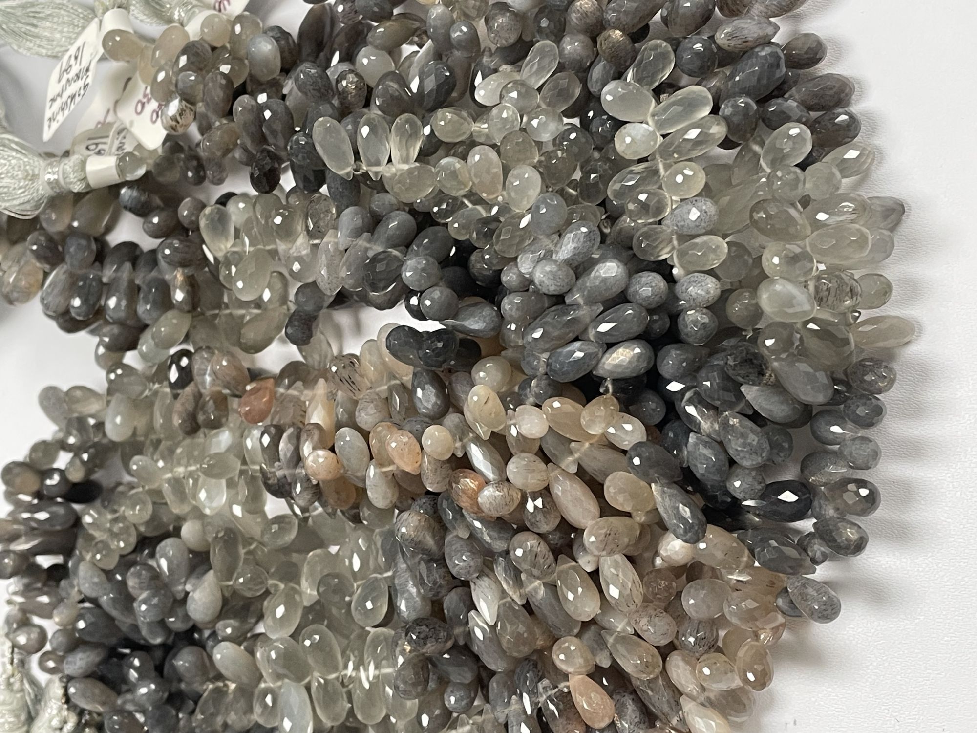 Multi Goldshine Moonstone Drop Faceted