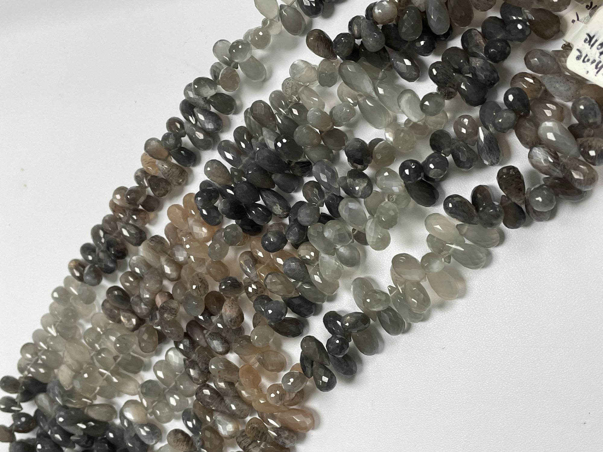 Multi Goldshine Moonstone Drop Faceted