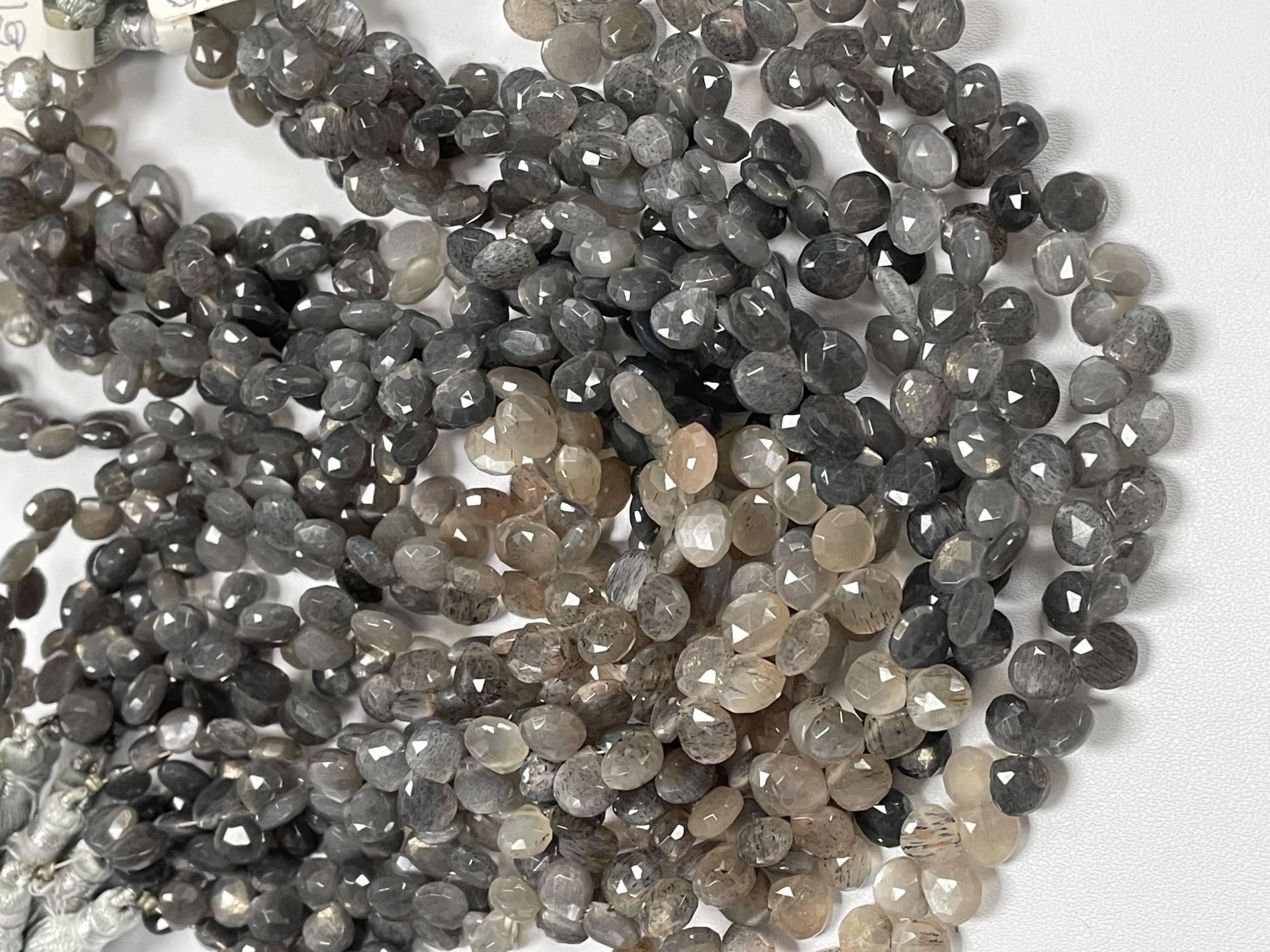 Multi Goldshine Moonstone Heart Faceted