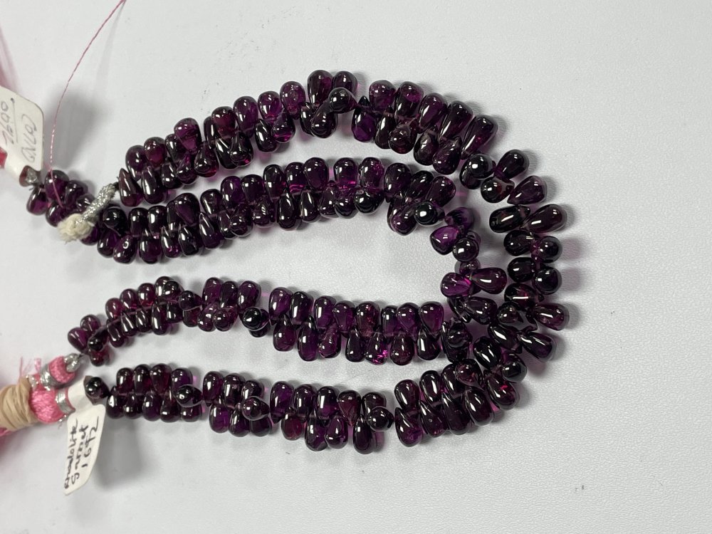 Rhodolite Garnet Drop Smooth