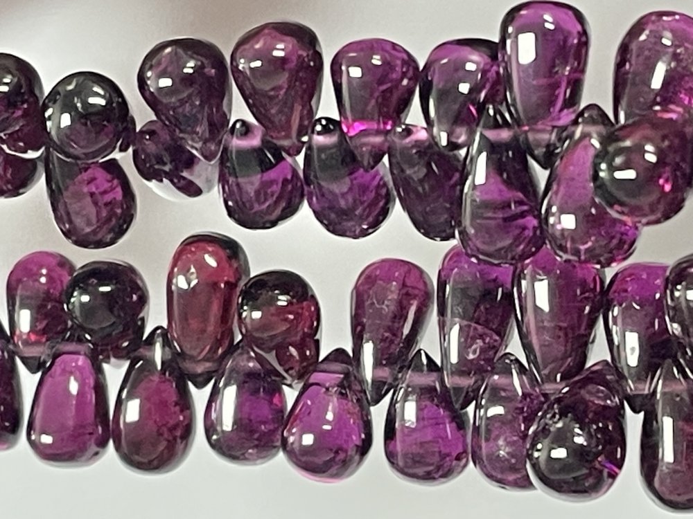 Rhodolite Garnet Drop Smooth