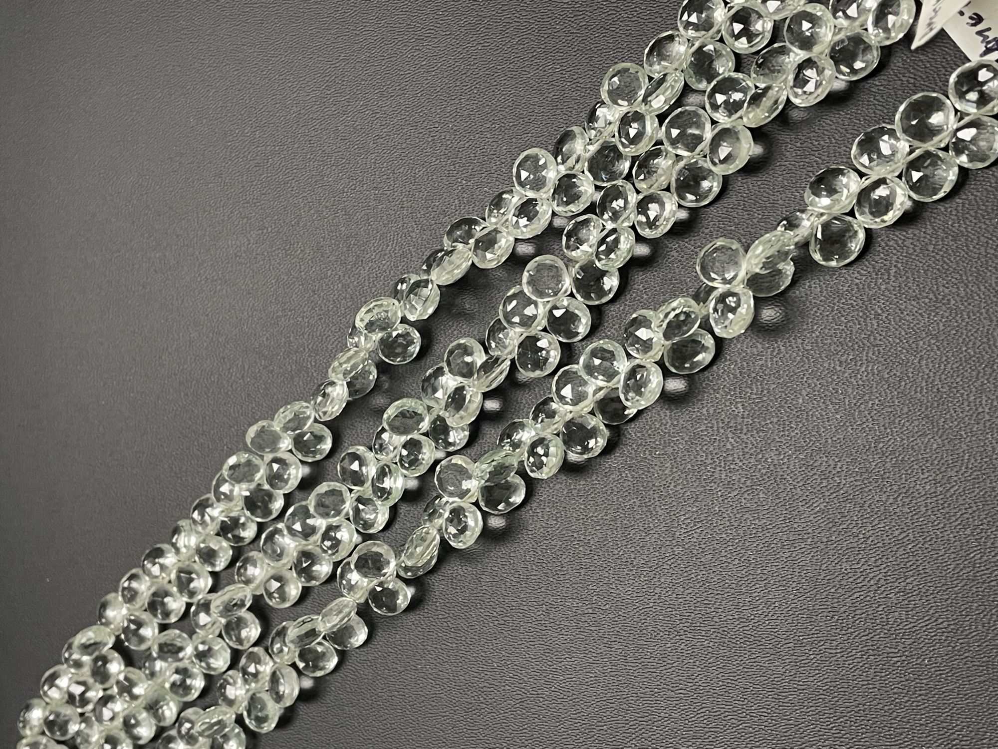 Green Amethyst Heart Faceted