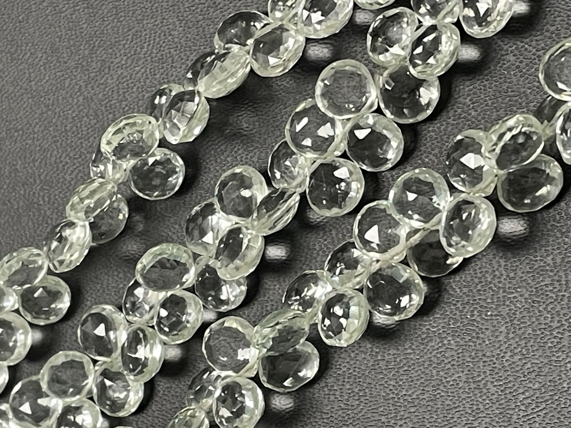 Green Amethyst Heart Faceted