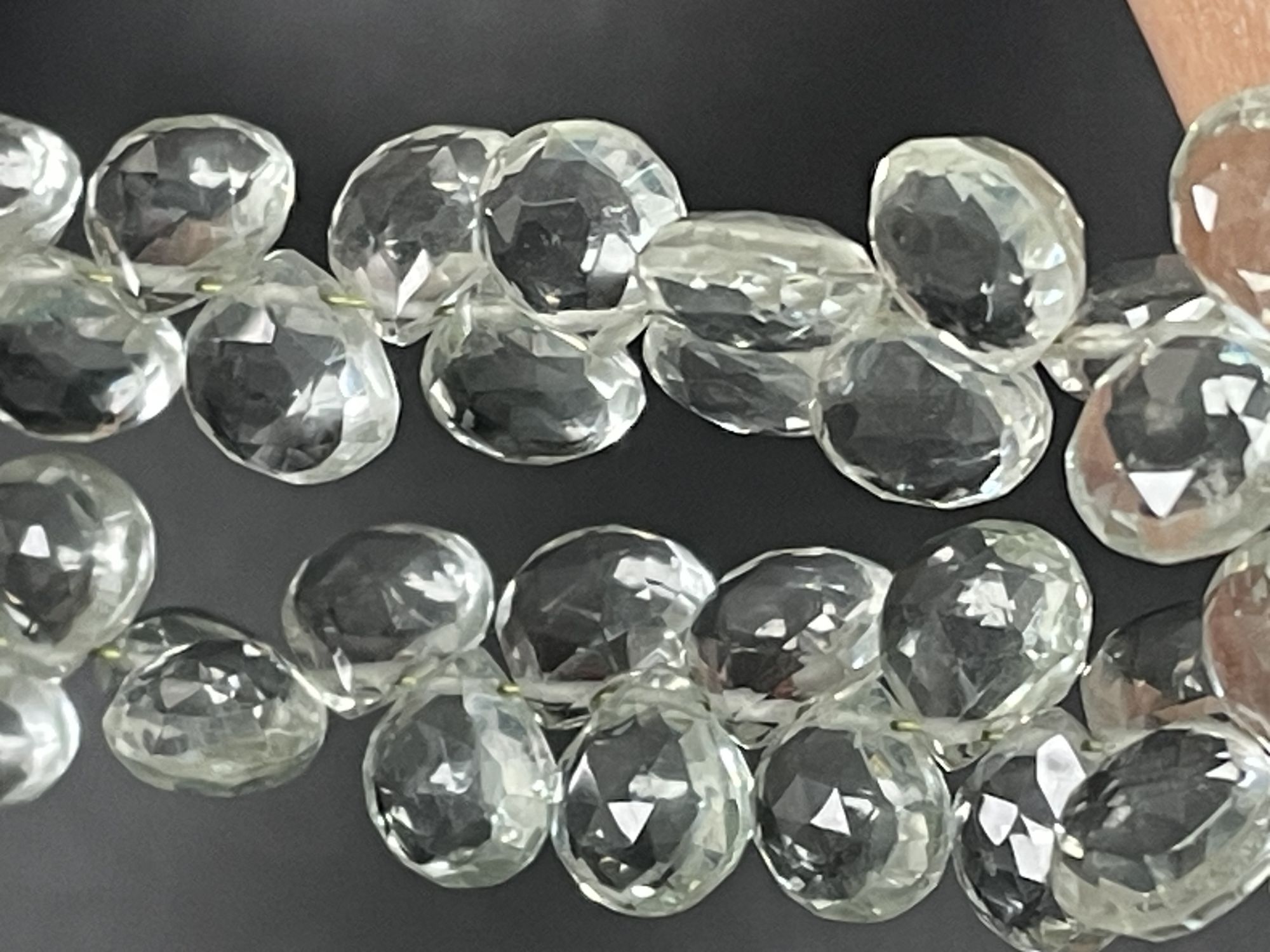 Green Amethyst Heart Faceted