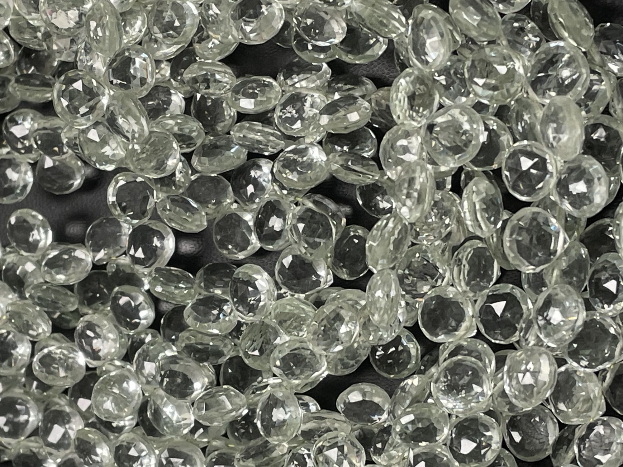 Green Amethyst Heart Faceted