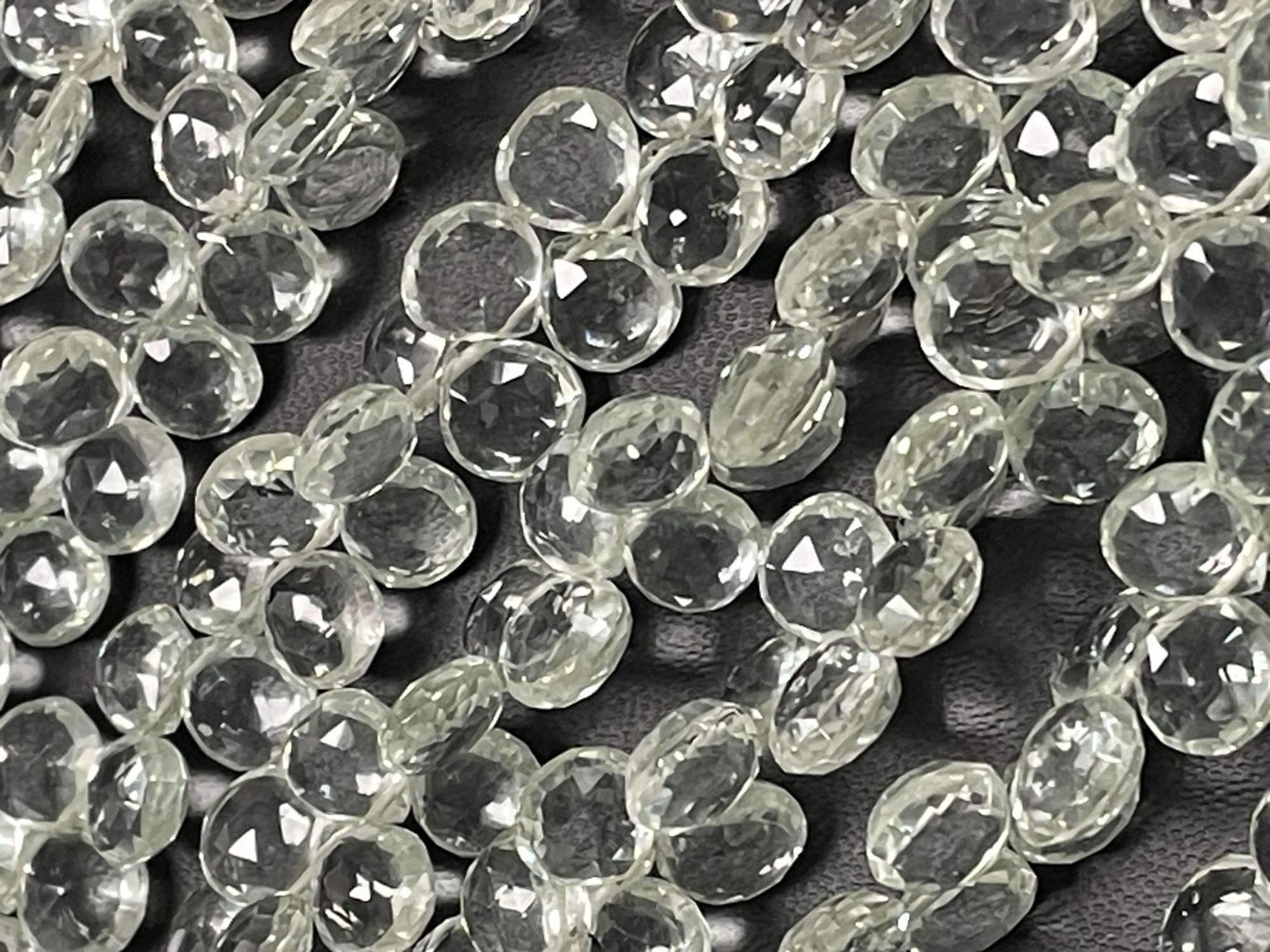 Green Amethyst Heart Faceted