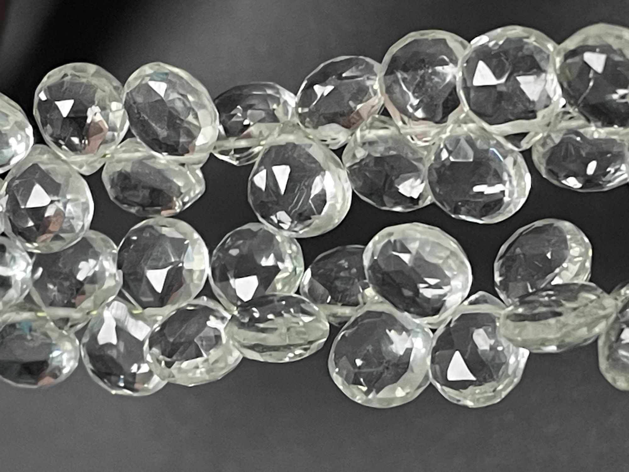 Green Amethyst Heart Faceted