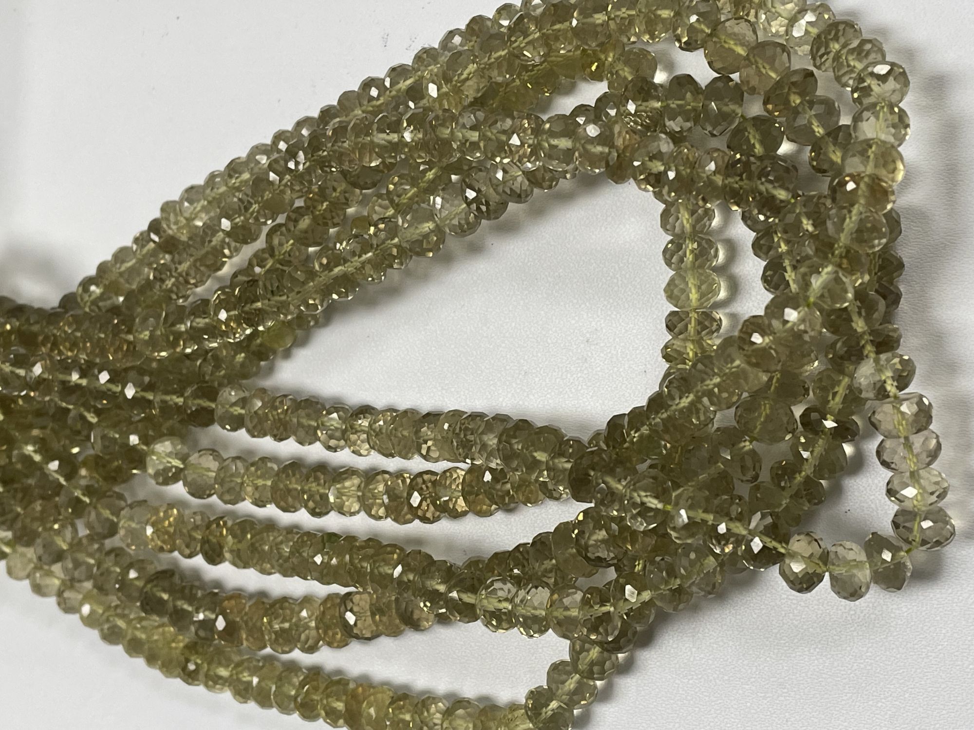 Lemon Quartz Rondelle Faceted