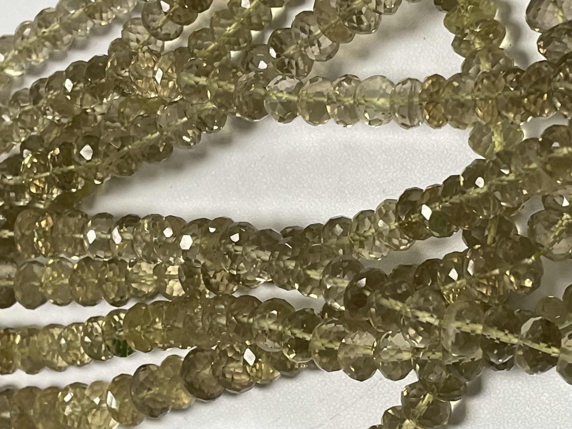 Lemon Quartz Rondelle Faceted