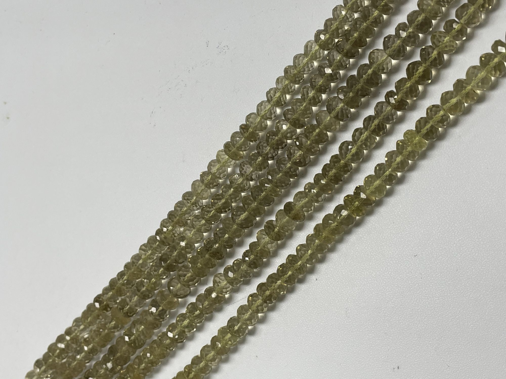 Lemon Quartz Rondelle Faceted