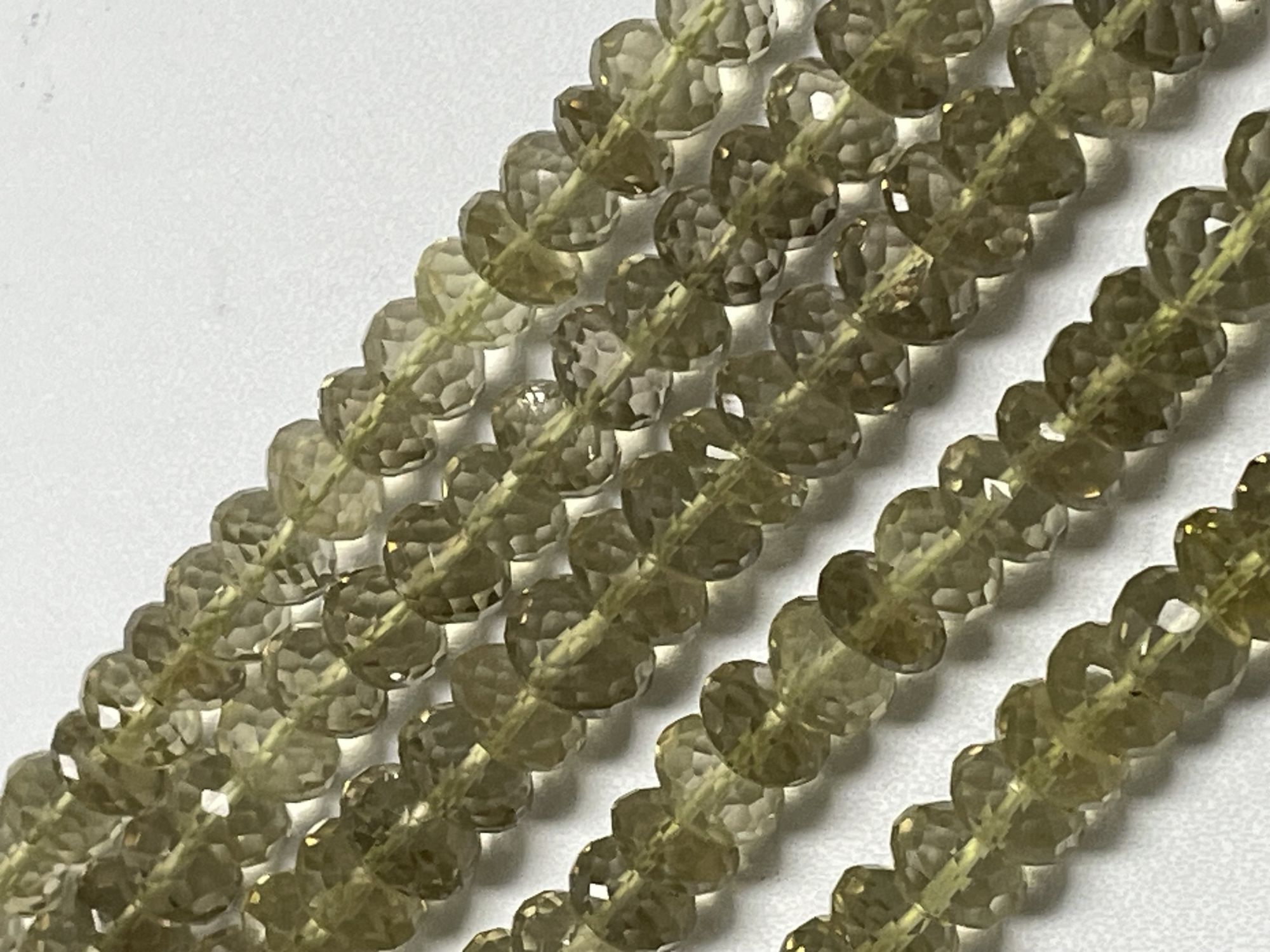 Lemon Quartz Rondelle Faceted