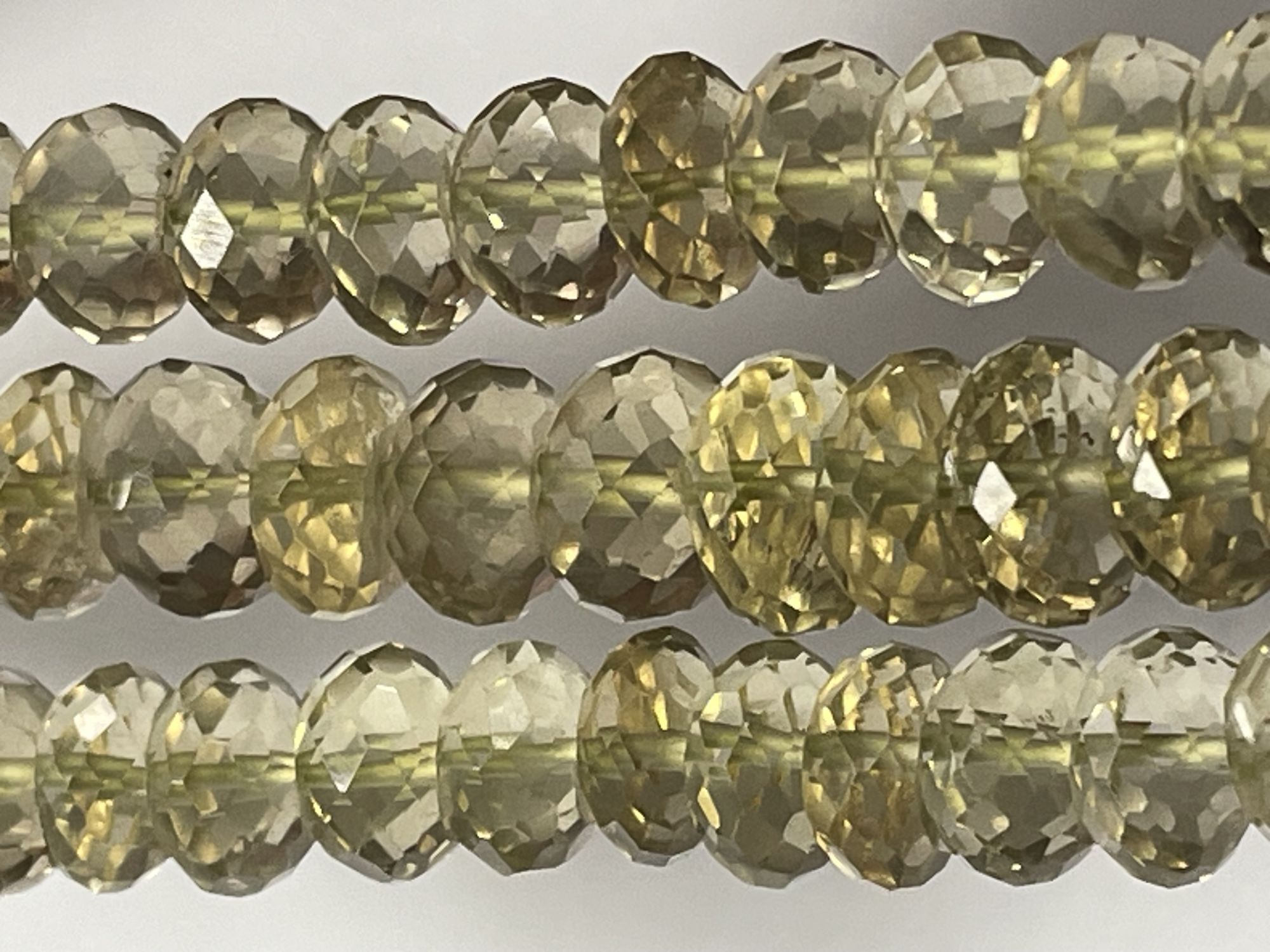 Lemon Quartz Rondelle Faceted