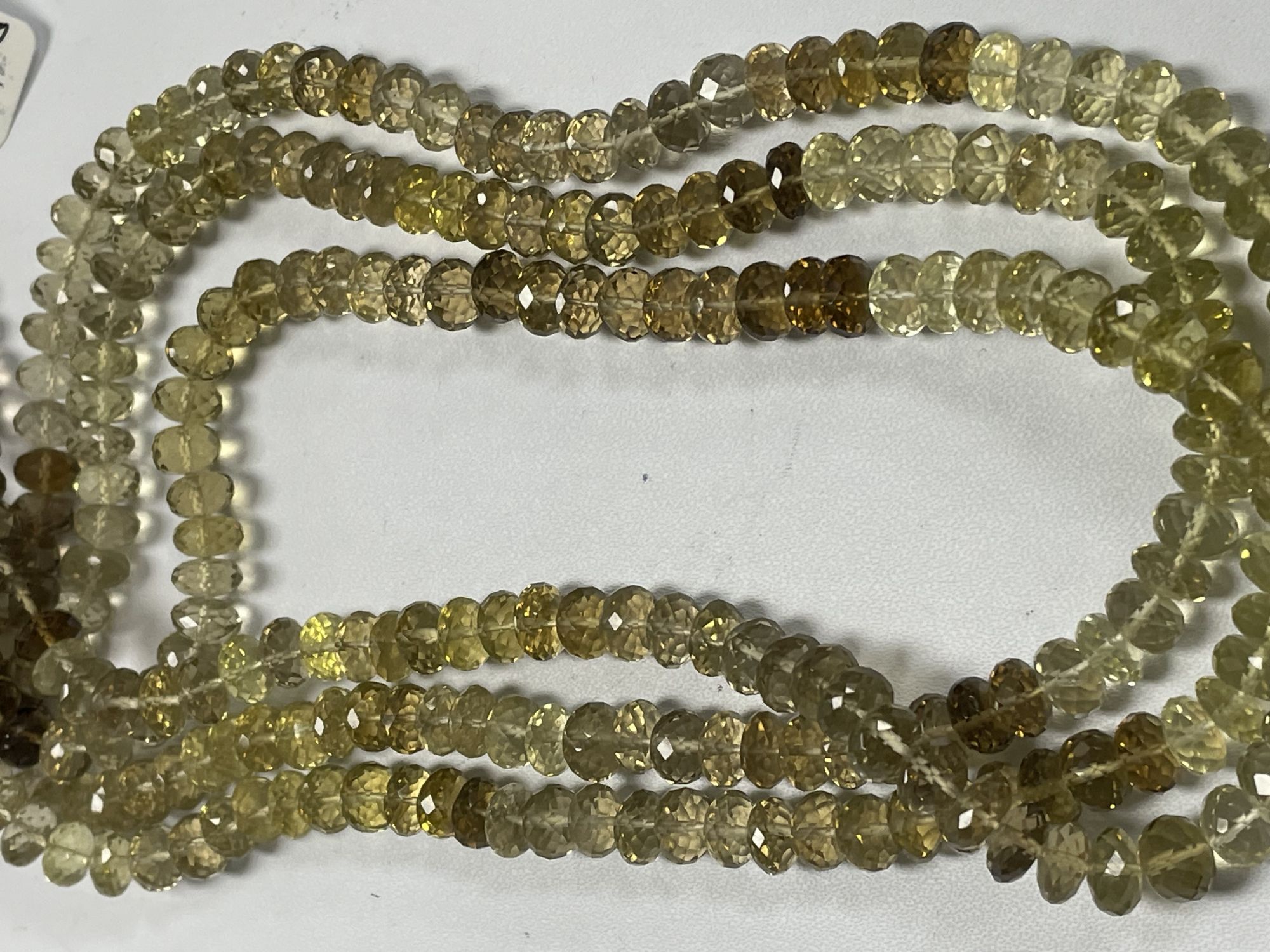 Beer Whiskey Quartz Rondelle Faceted