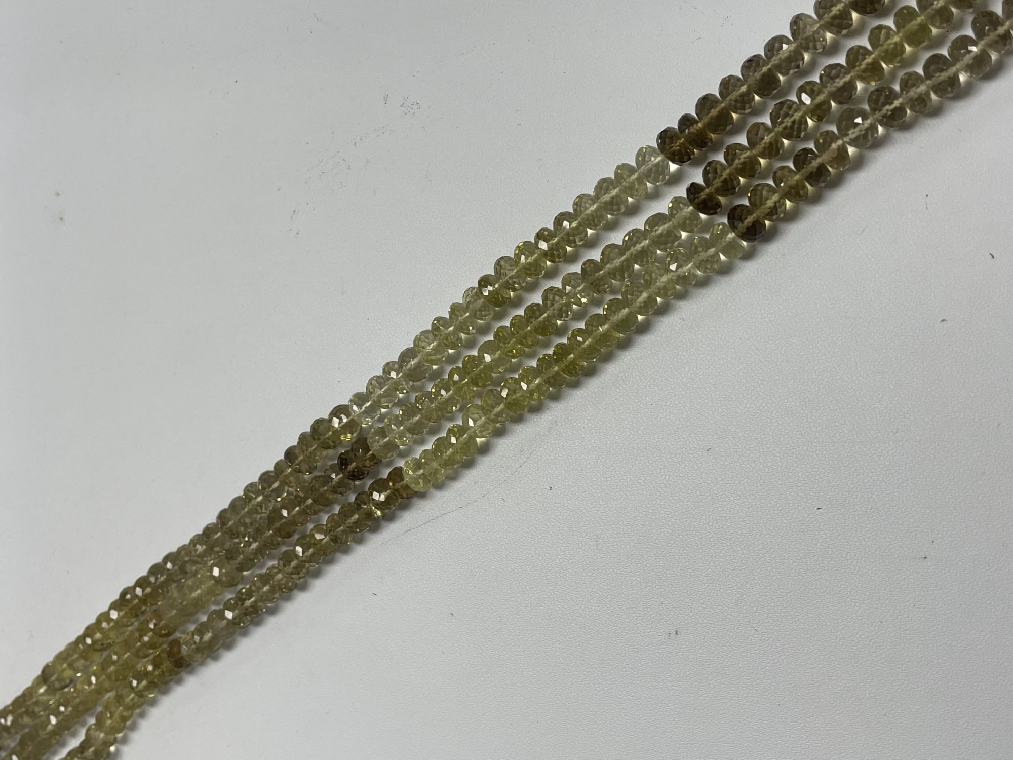 Beer Whiskey Quartz Rondelle Faceted