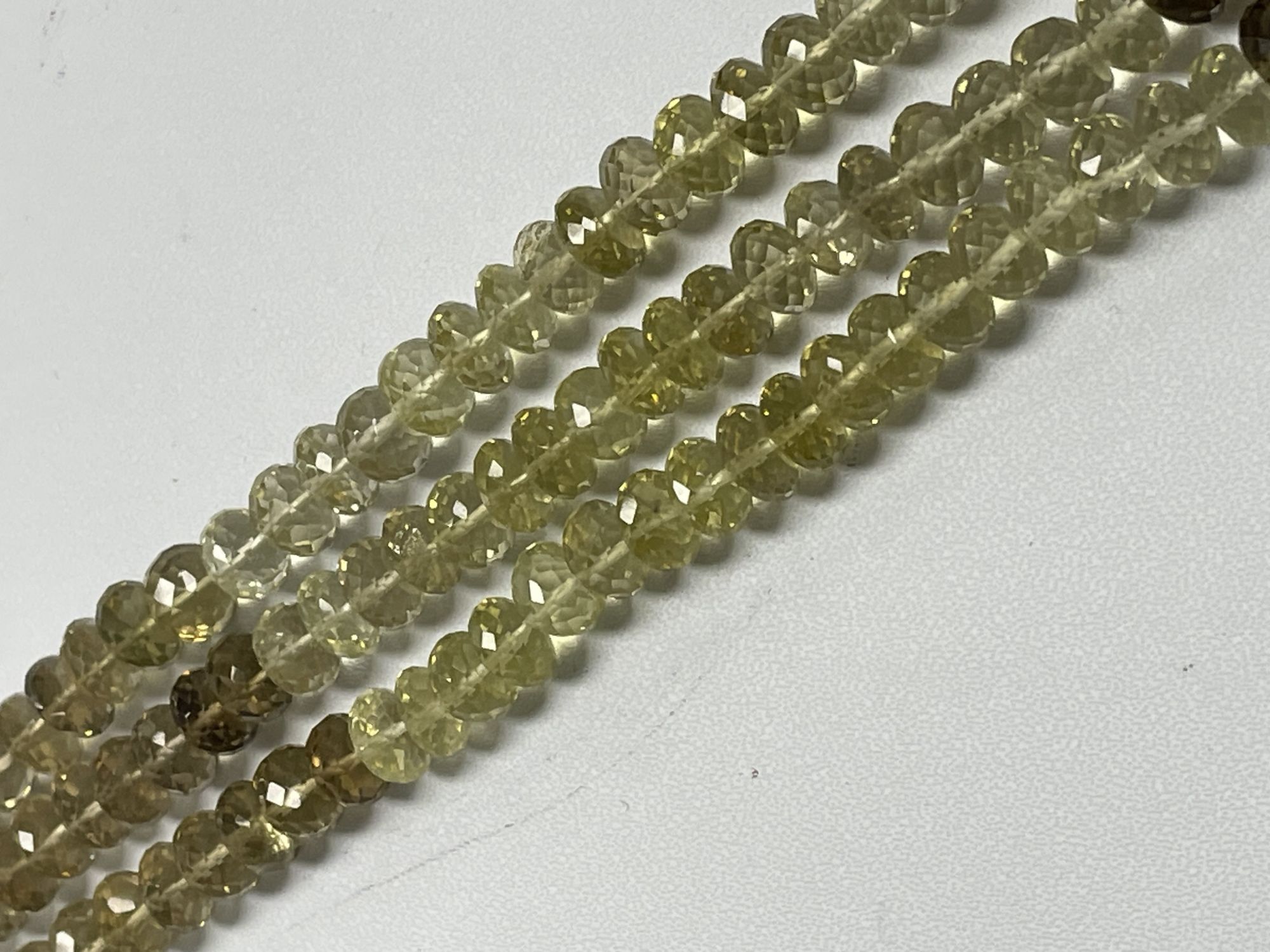 Beer Whiskey Quartz Rondelle Faceted