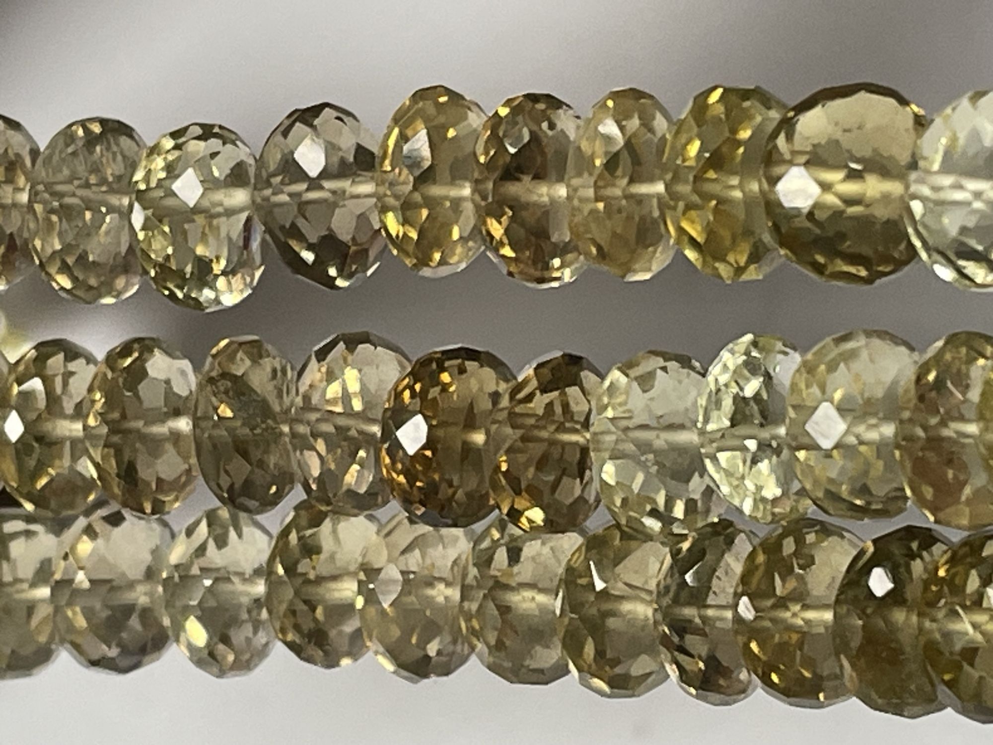 Beer Whiskey Quartz Rondelle Faceted