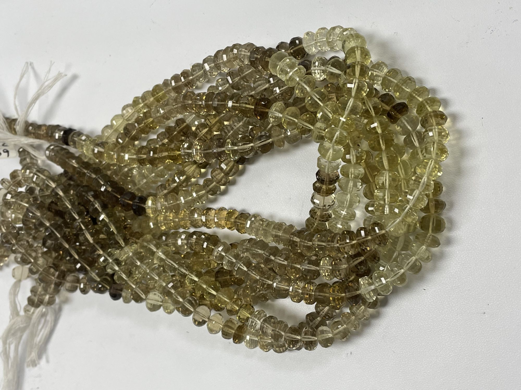 Beer Whiskey Quartz Rondelle Faceted