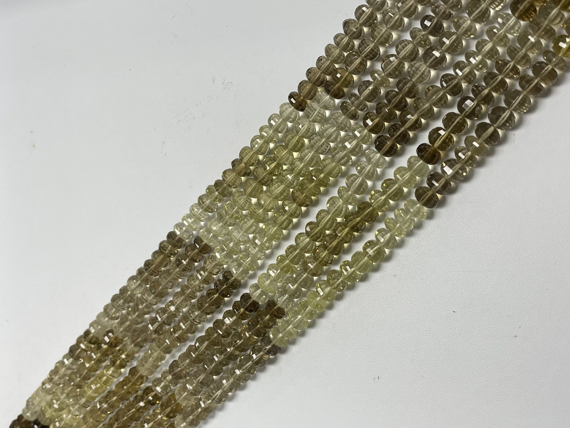 Beer Whiskey Quartz Rondelle Faceted