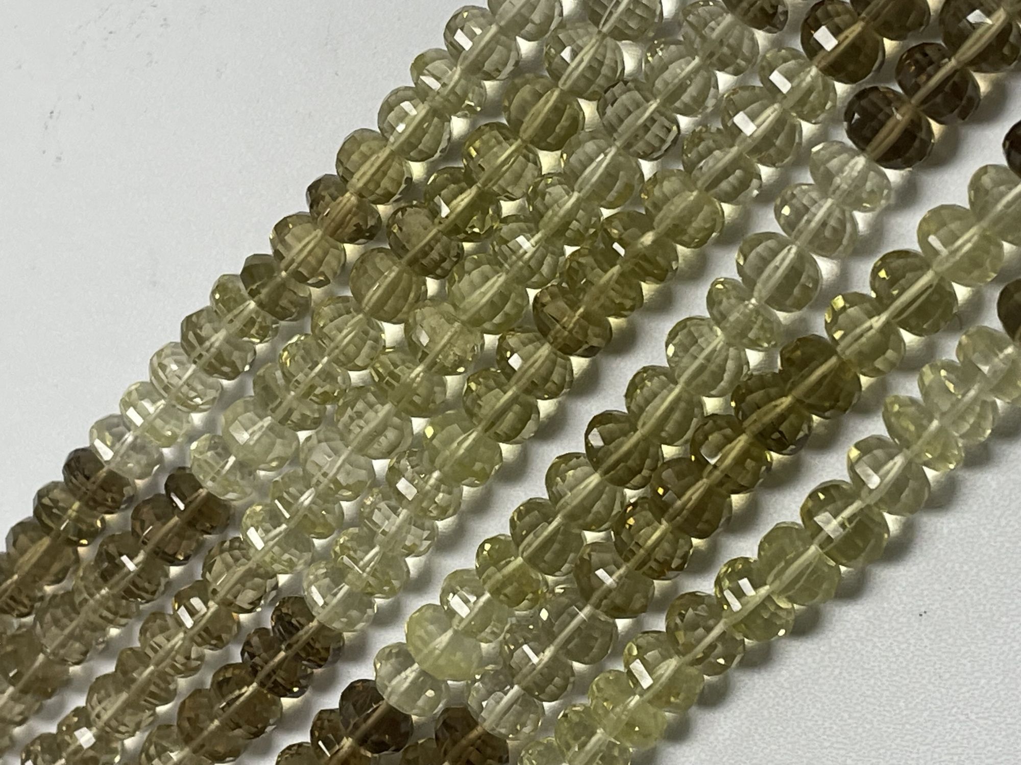 Beer Whiskey Quartz Rondelle Faceted