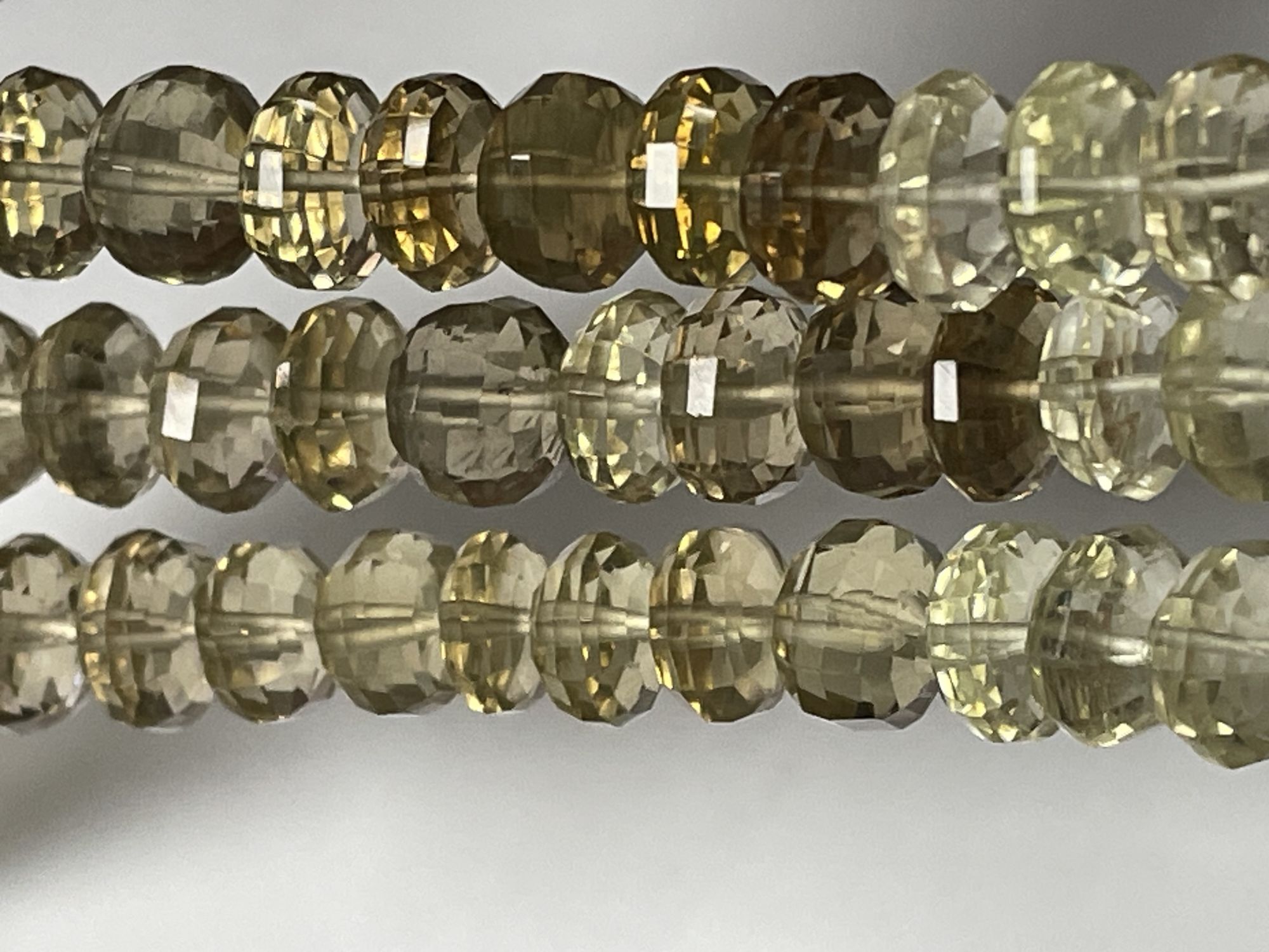 Beer Whiskey Quartz Rondelle Faceted