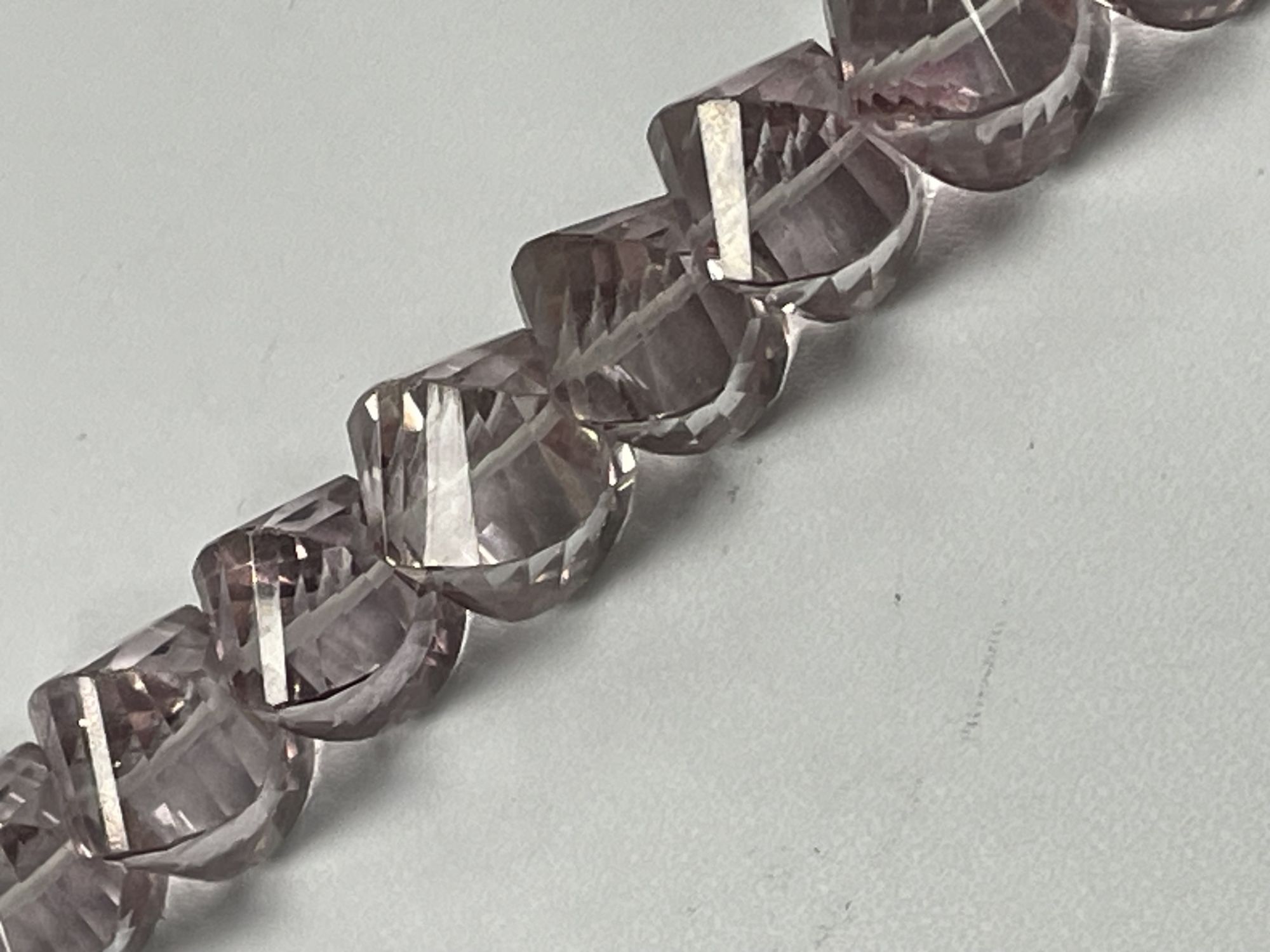 Pink Mystic Quartz Twisted Rondelle Faceted