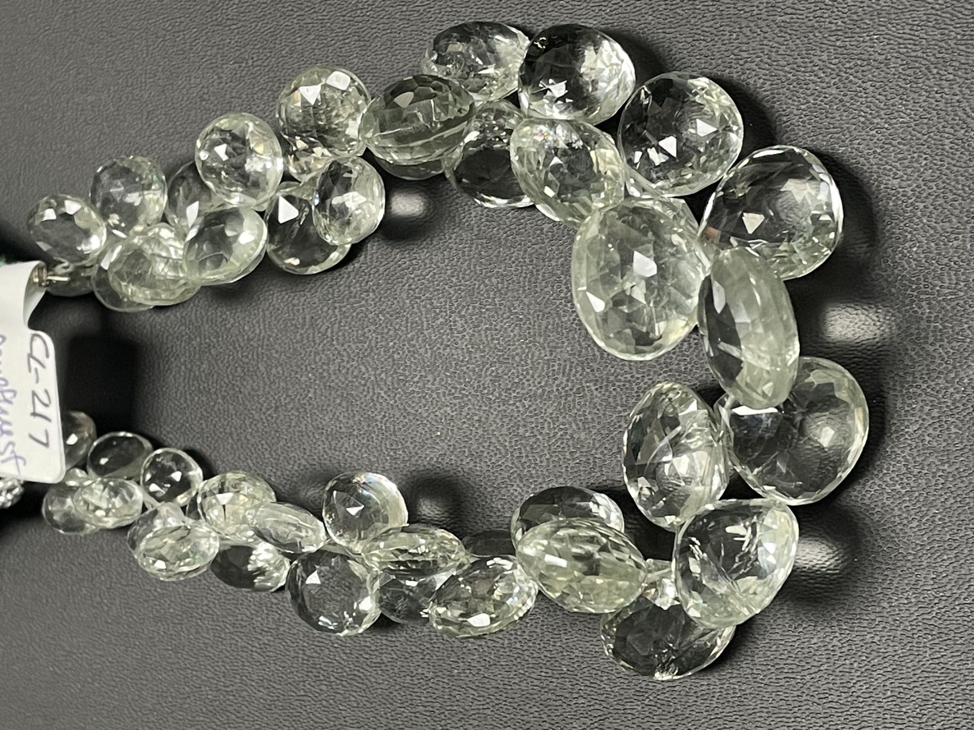 Green Amethyst Heart Faceted