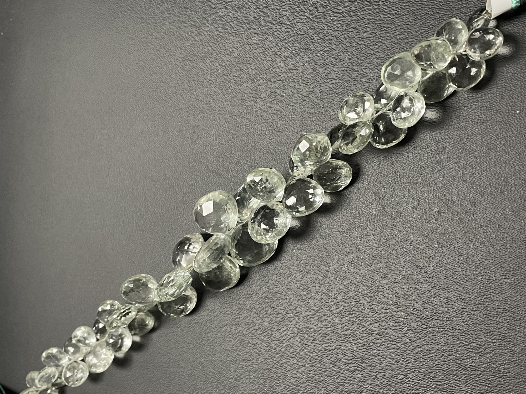 Green Amethyst Heart Faceted