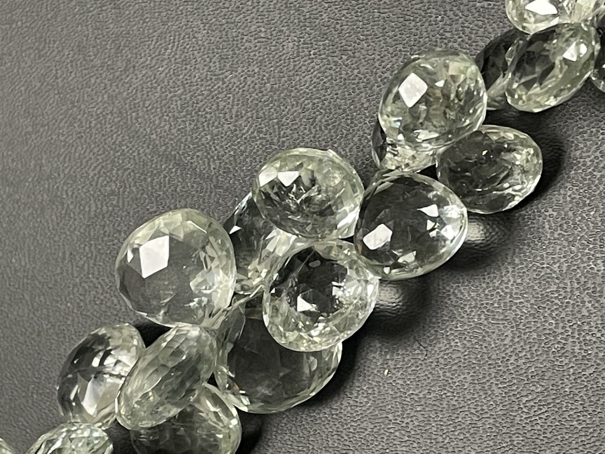 Green Amethyst Heart Faceted