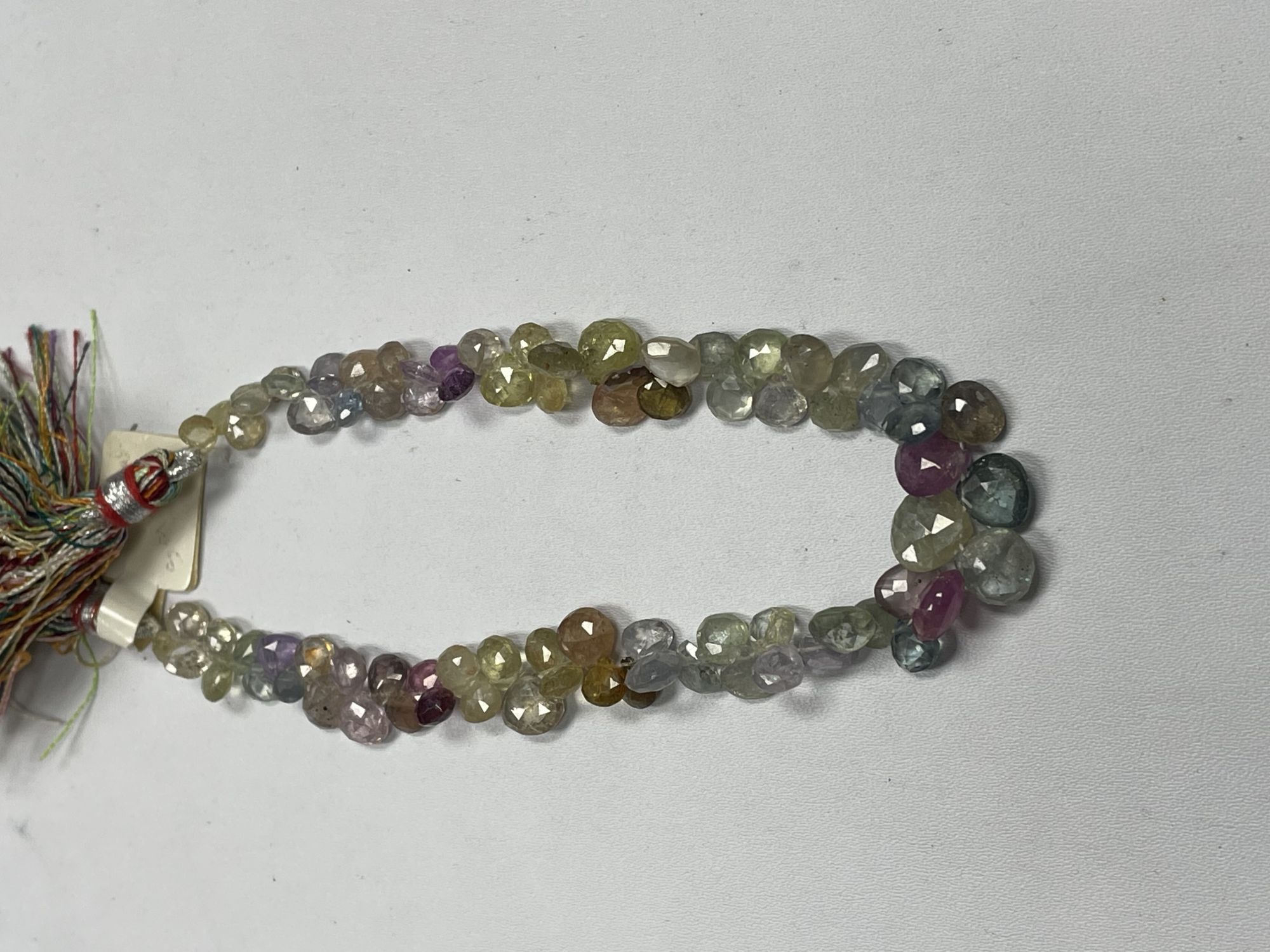 Multi Color Sapphire Heart Faceted