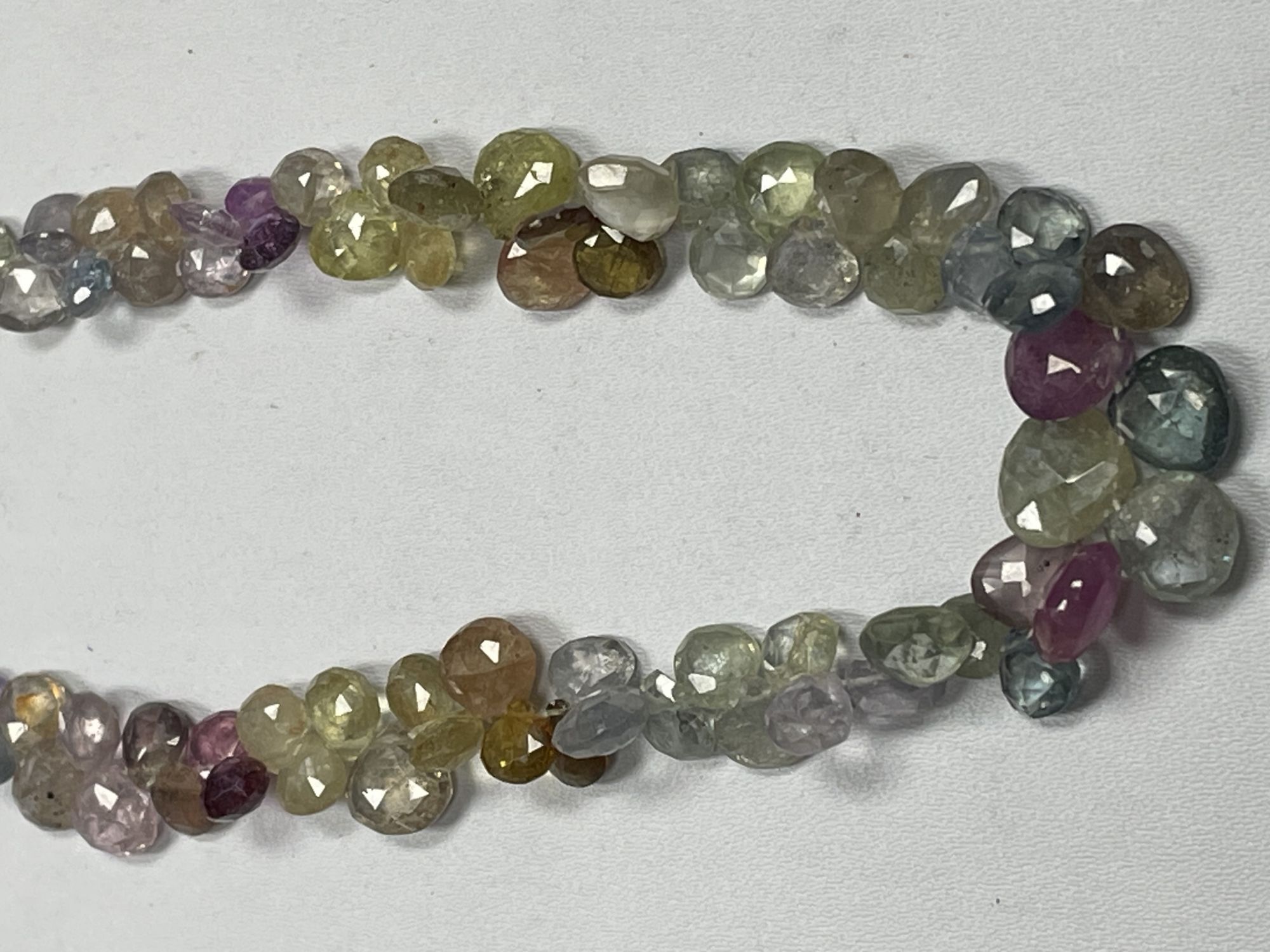 Multi Color Sapphire Heart Faceted