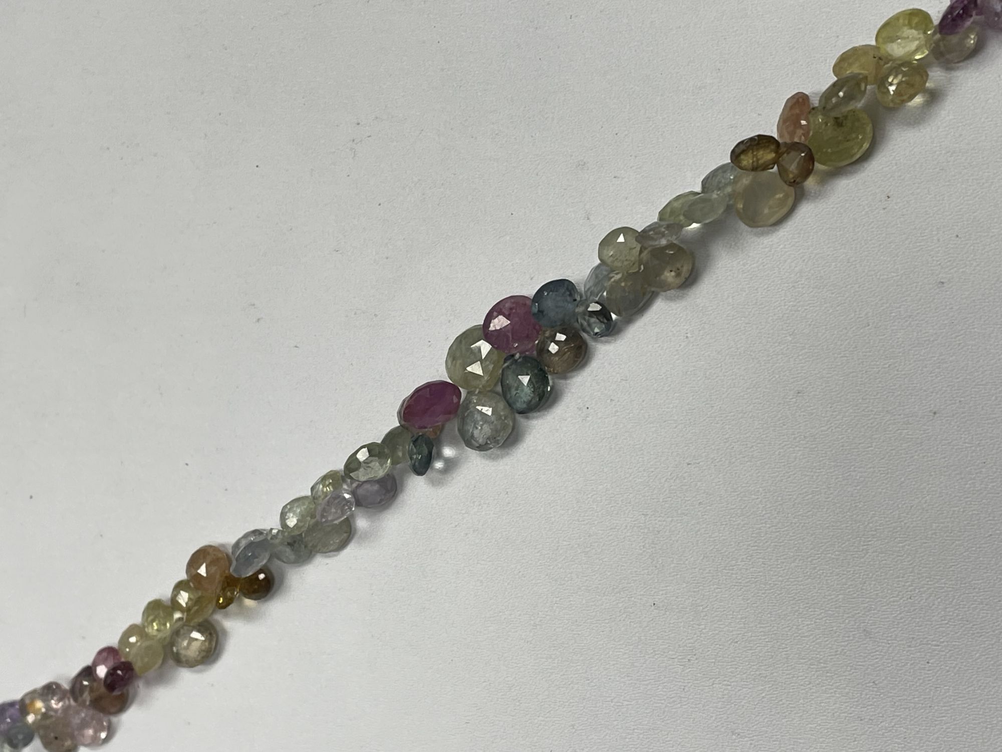 Multi Color Sapphire Heart Faceted