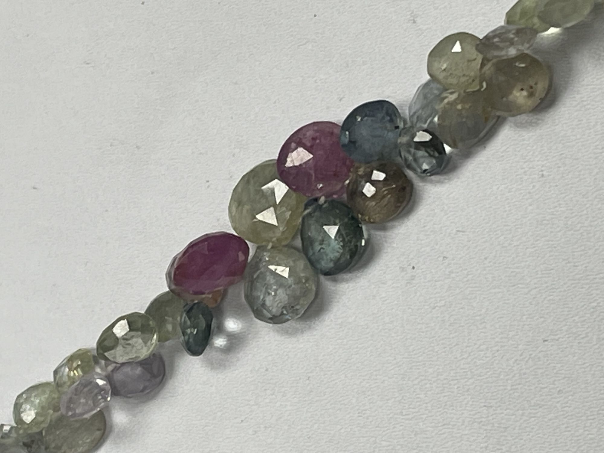 Multi Color Sapphire Heart Faceted