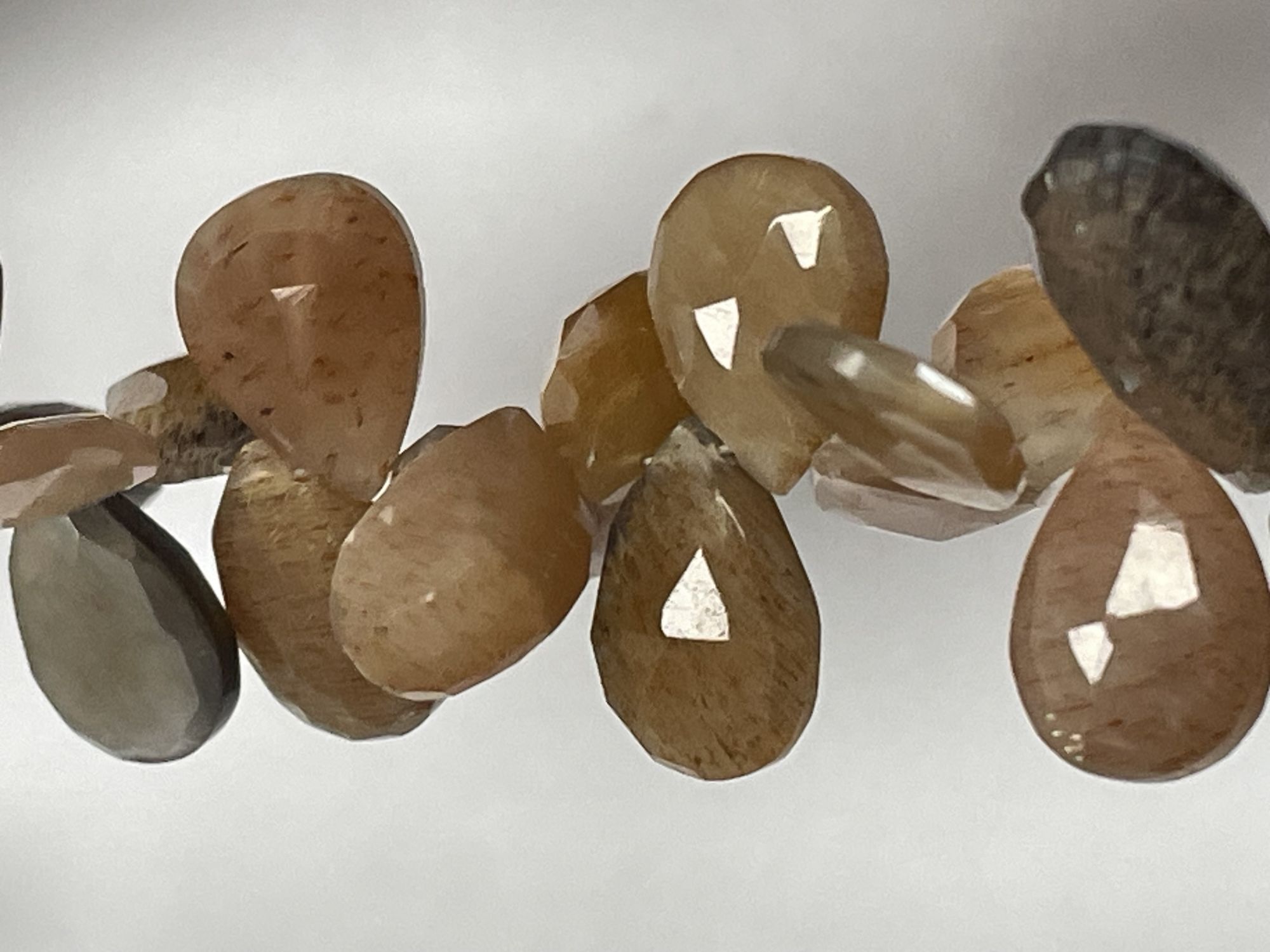 Multi Goldshine Moonstone Pear Faceted