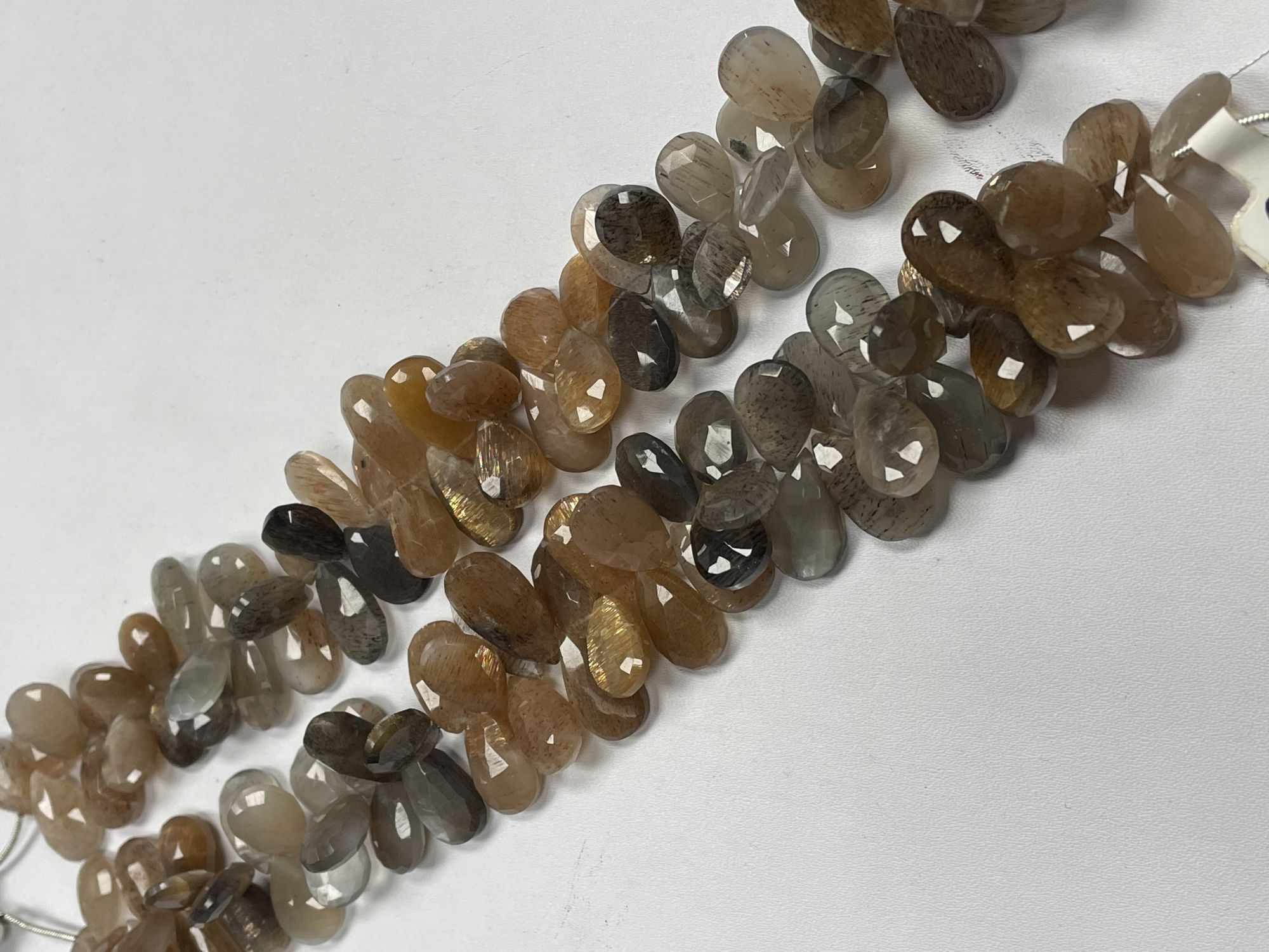 Multi Goldshine Moonstone Pear Faceted